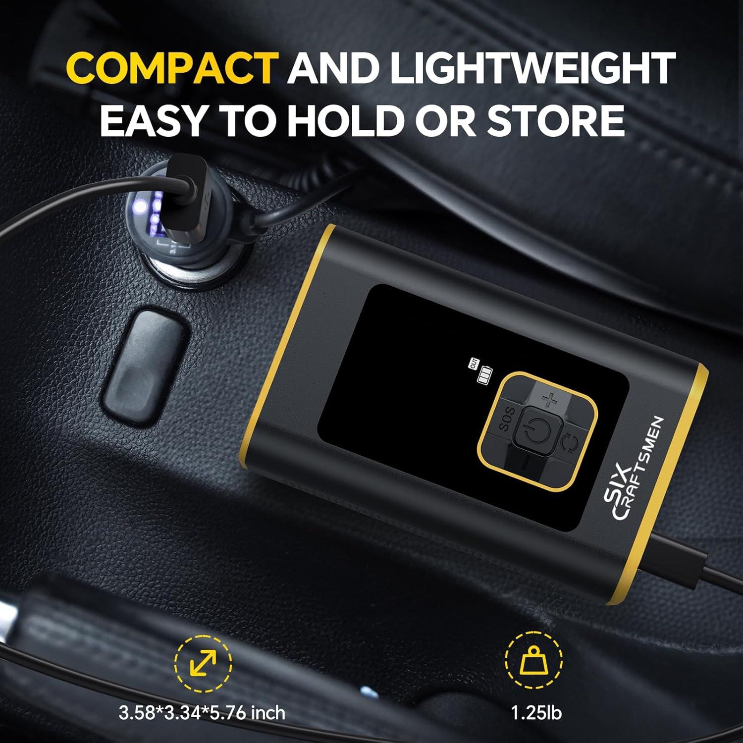 Compresor de Aire Portátil SIX CRAFTSMEN 150PSI 4000mAh