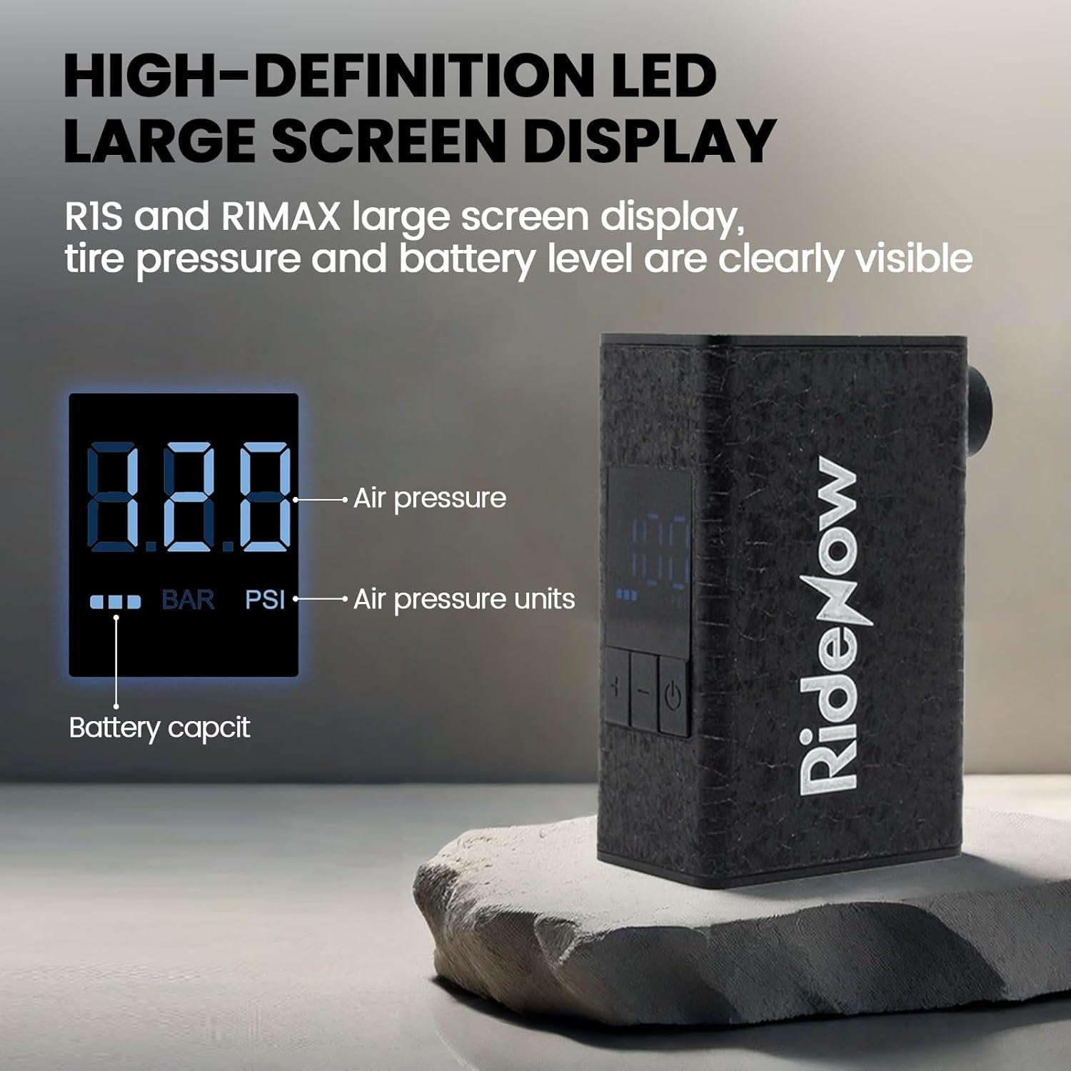 Bomba de Bicicleta Eléctrica PERTUAL Mini RideNow R1MAX 150 PSI