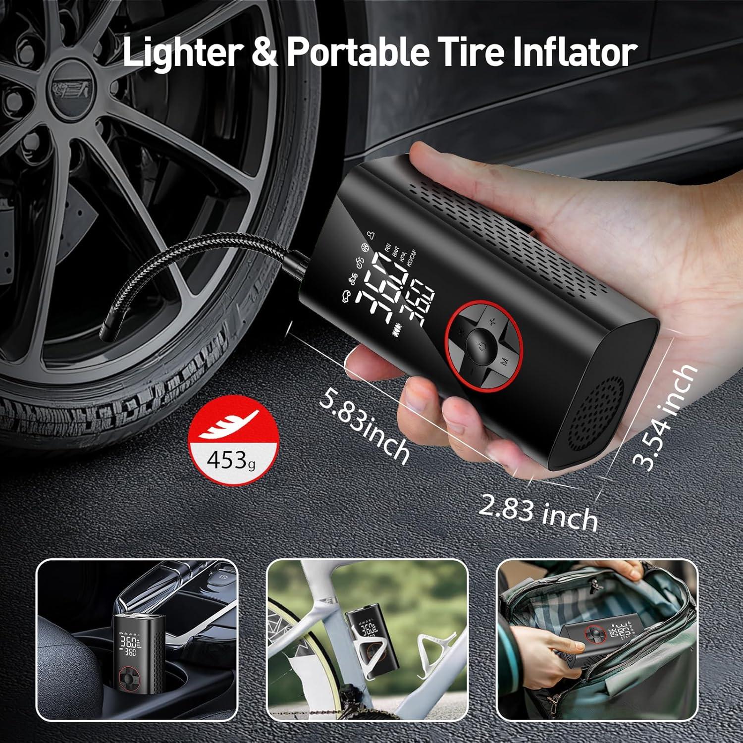 Compresor de Aire Portátil Teffim ATJ-008 150 PSI Batería 10000 mAh