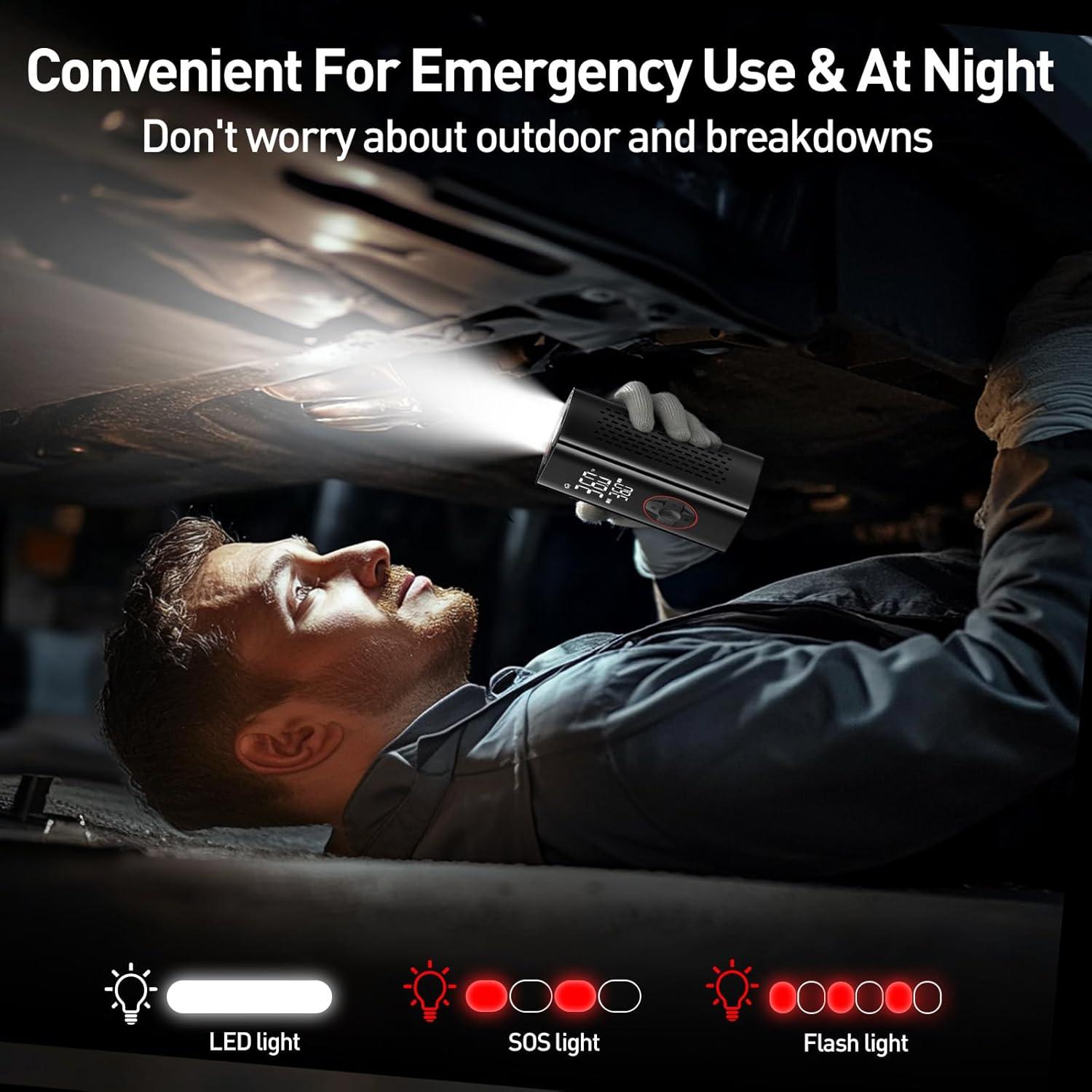 Compresor de Aire Portátil Teffim ATJ-008 150 PSI Batería 10000 mAh