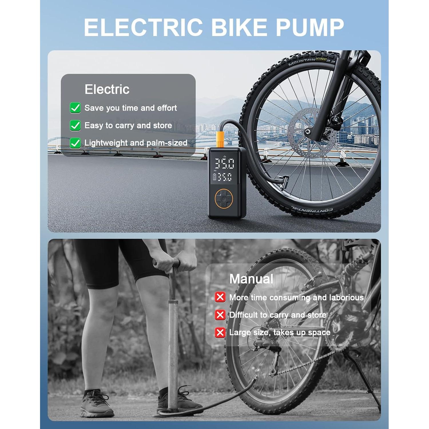 Compresor de Aire Portátil NUSTE 150 PSI con Pantalla Doble