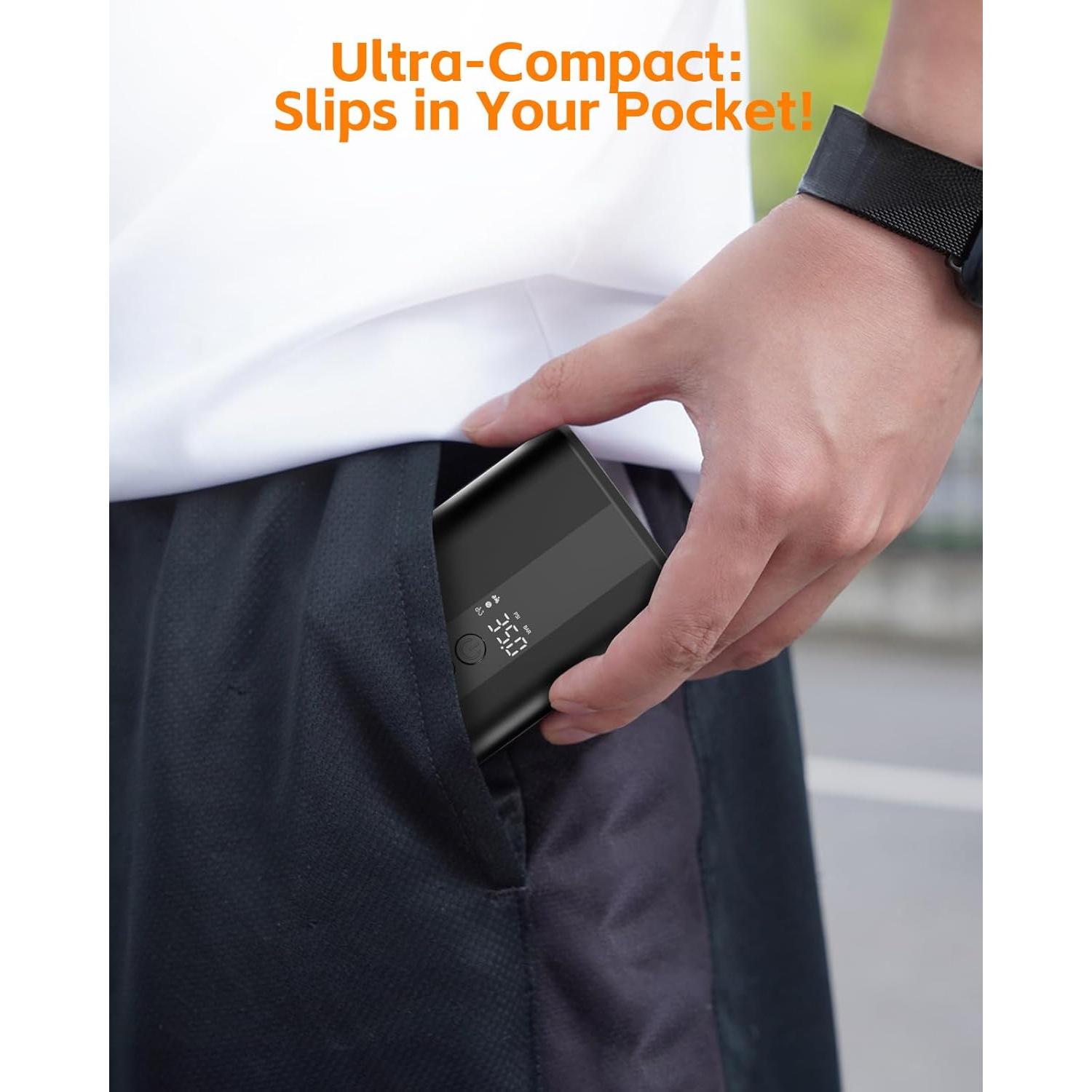 Bomba de Bicicleta Eléctrica YANTU Z5L 150PSI Portátil con Manómetro