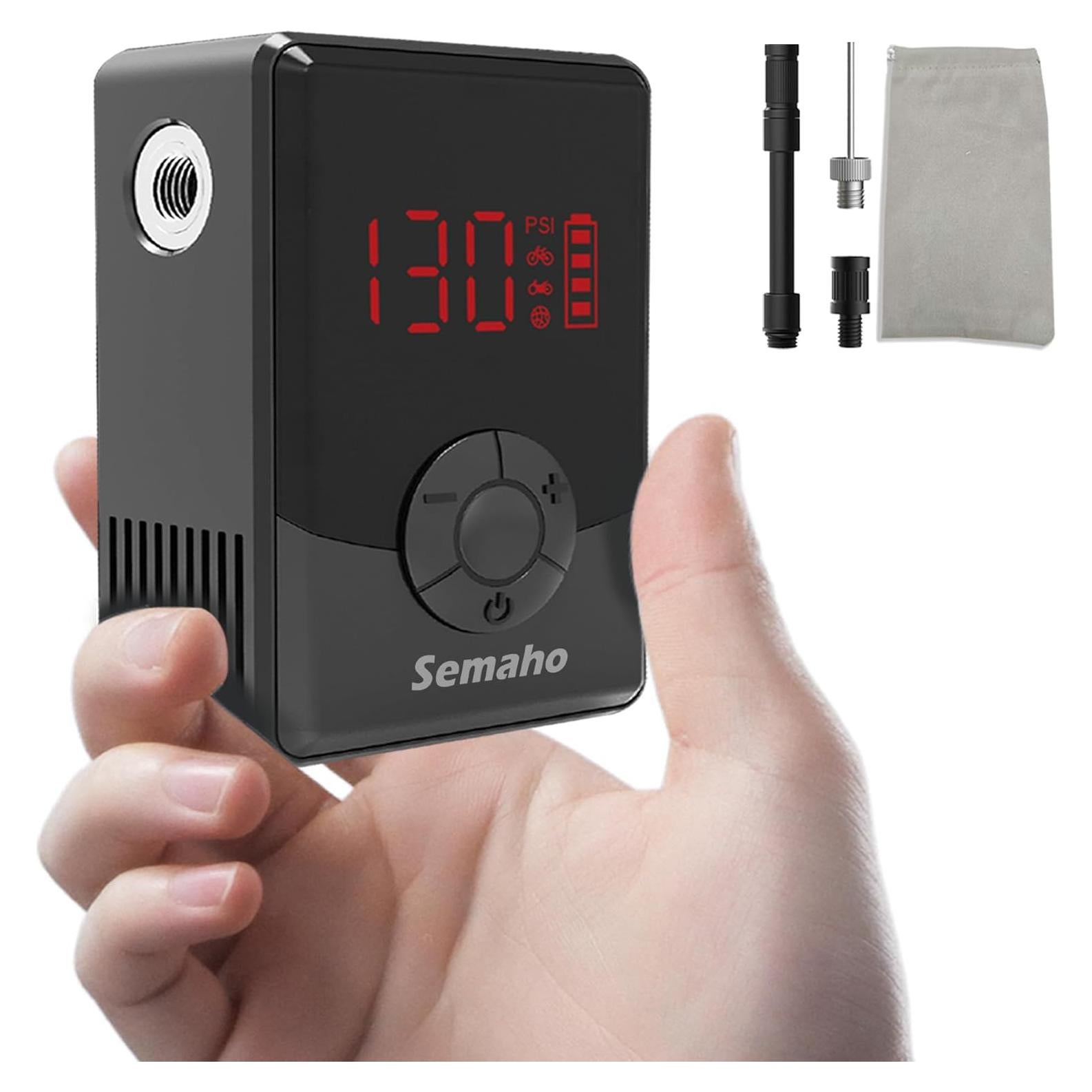 Mini bomba de aire eléctrica Semaho para bicicleta 130 PSI