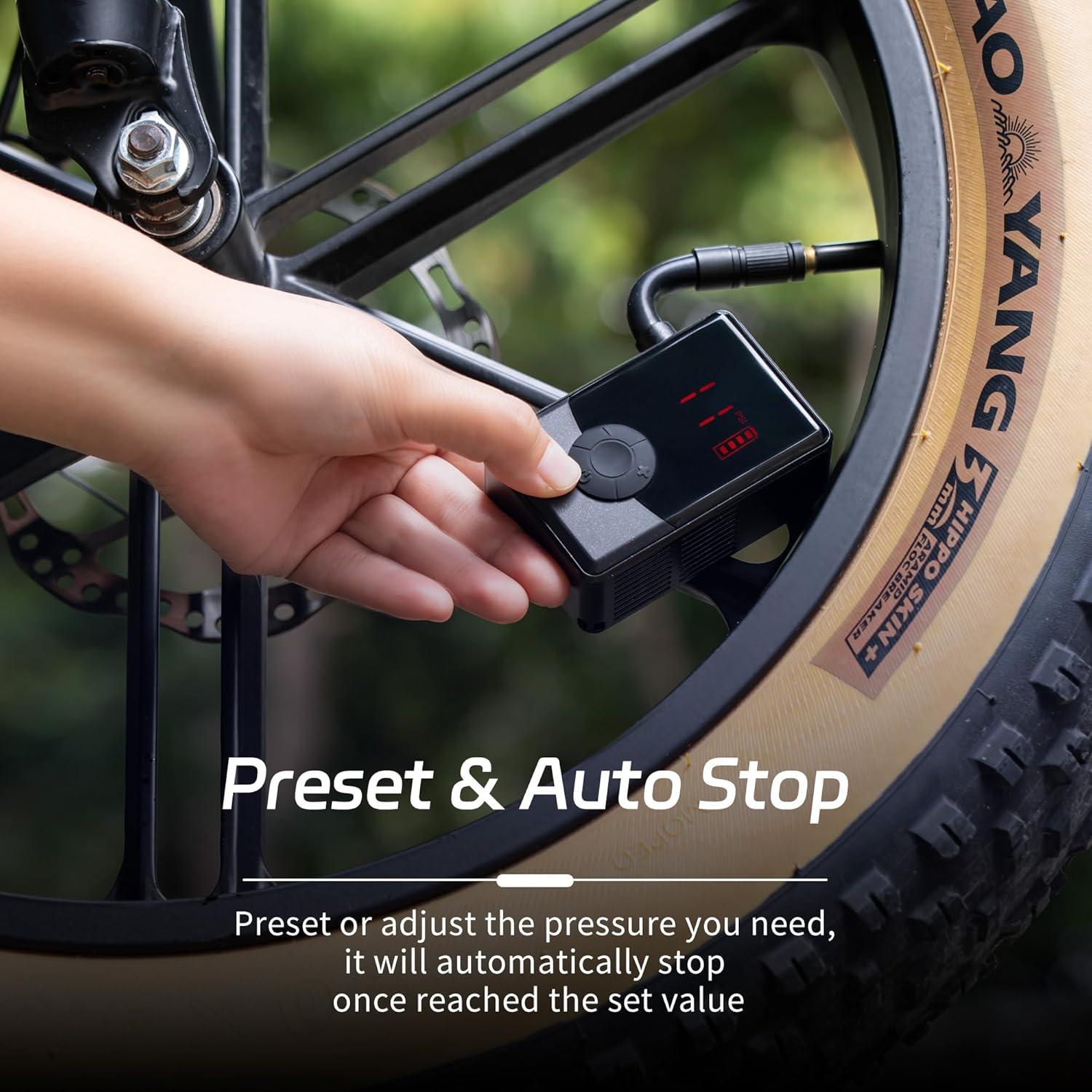 Mini bomba de aire eléctrica Semaho para bicicleta 130 PSI