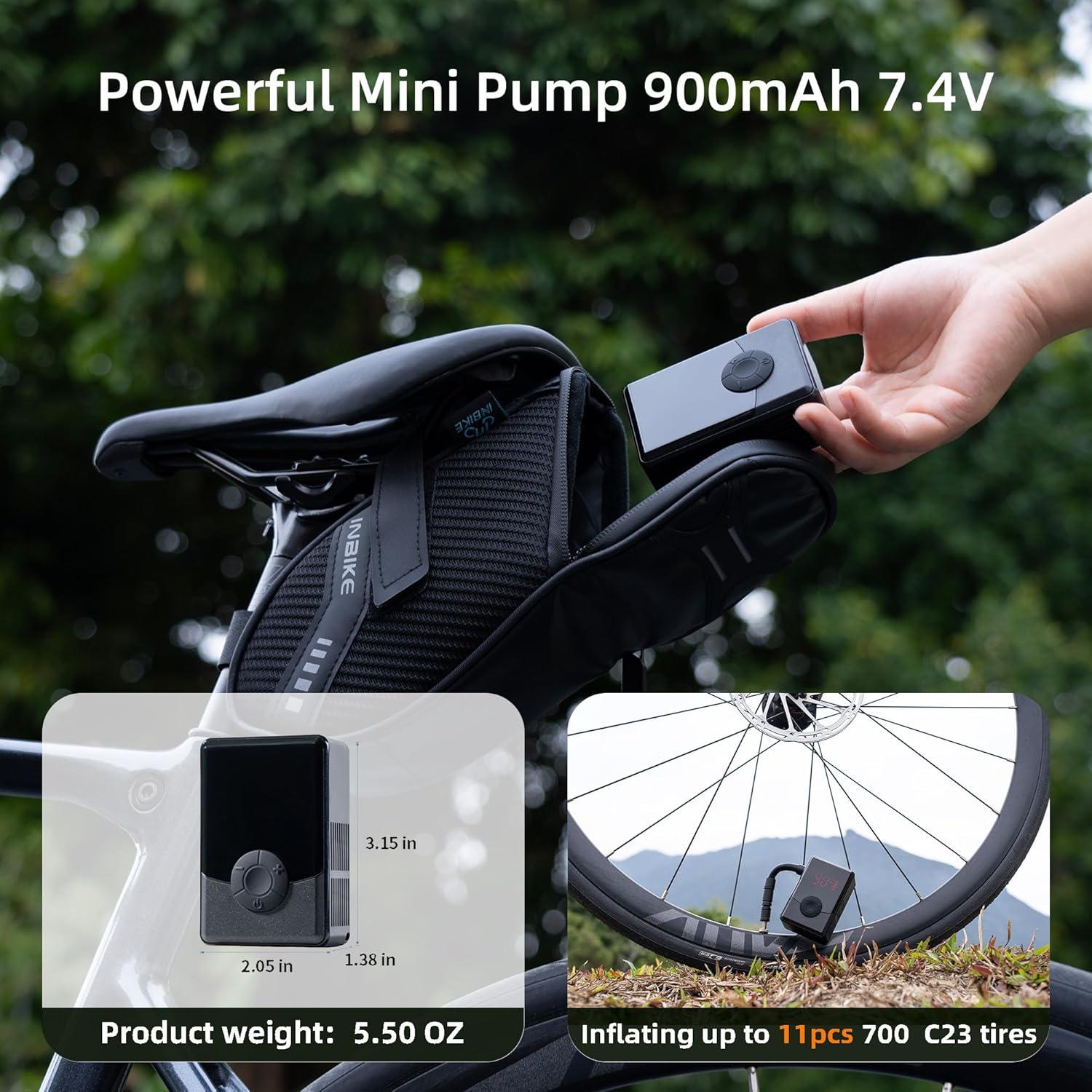 Mini bomba de aire eléctrica Semaho para bicicleta 130 PSI