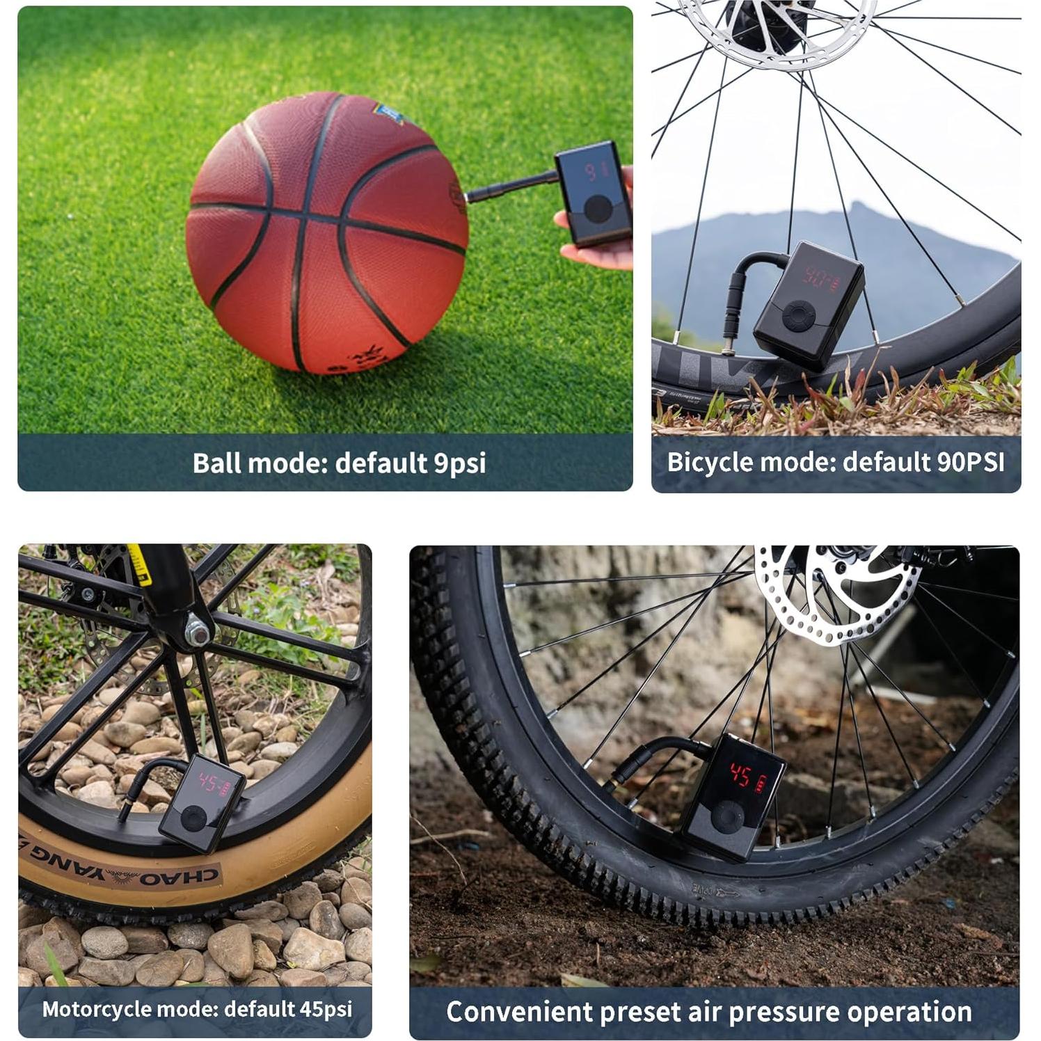 Mini bomba de aire eléctrica Semaho para bicicleta 130 PSI