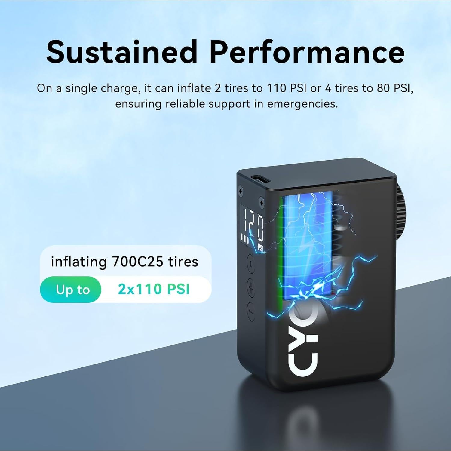 Bomba Eléctrica de Bicicleta CYCPLUS AS2 Ultra 120 PSI