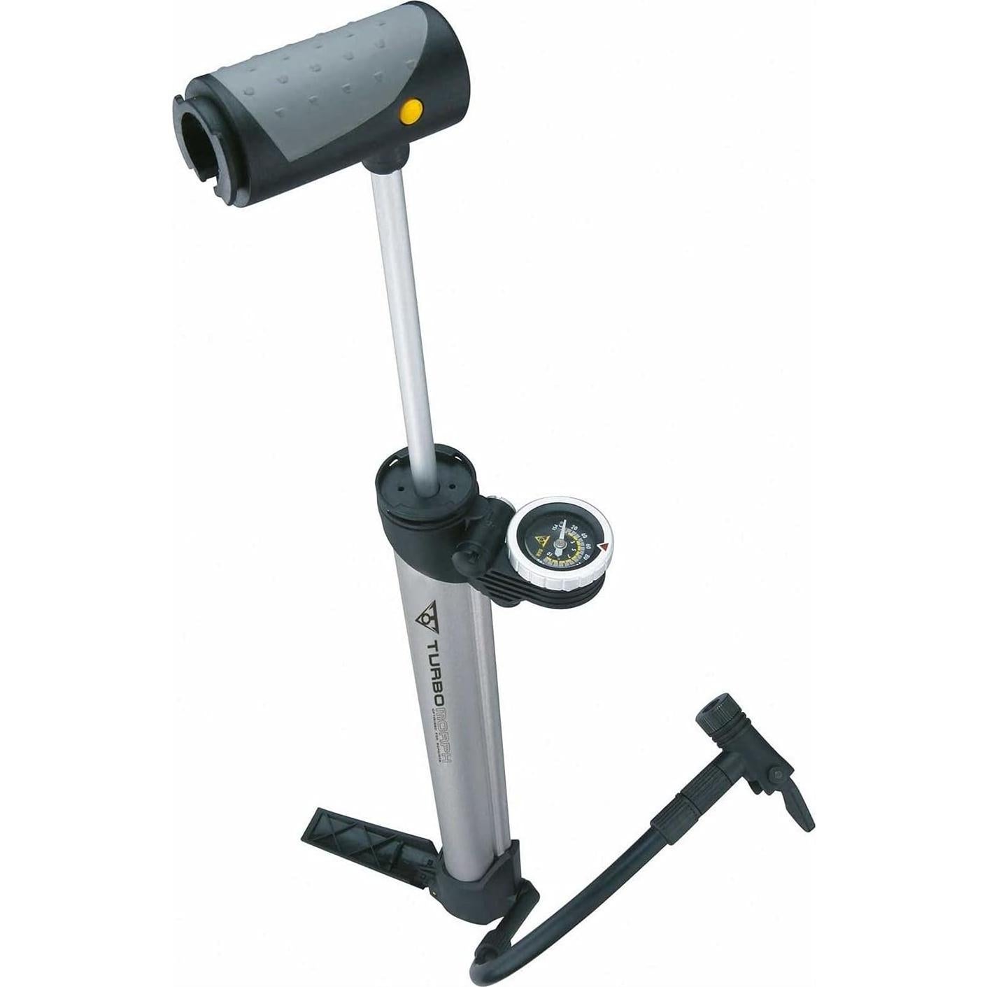 Bomba de Bicicleta Topeak Turbo Morph con Manómetro - Plata/Negro