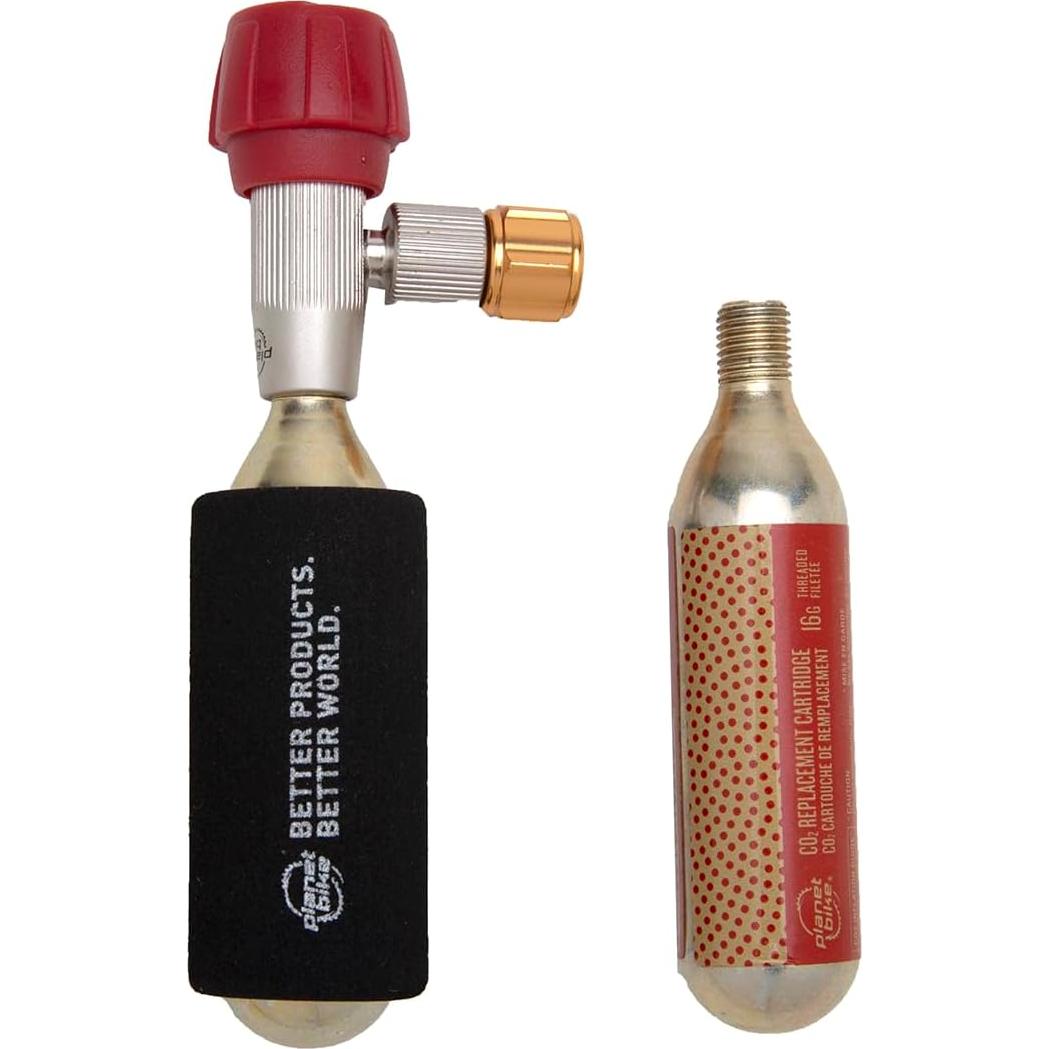 Inflador de Neumáticos CO2 Planet Bike Red Zeppelin - Portátil