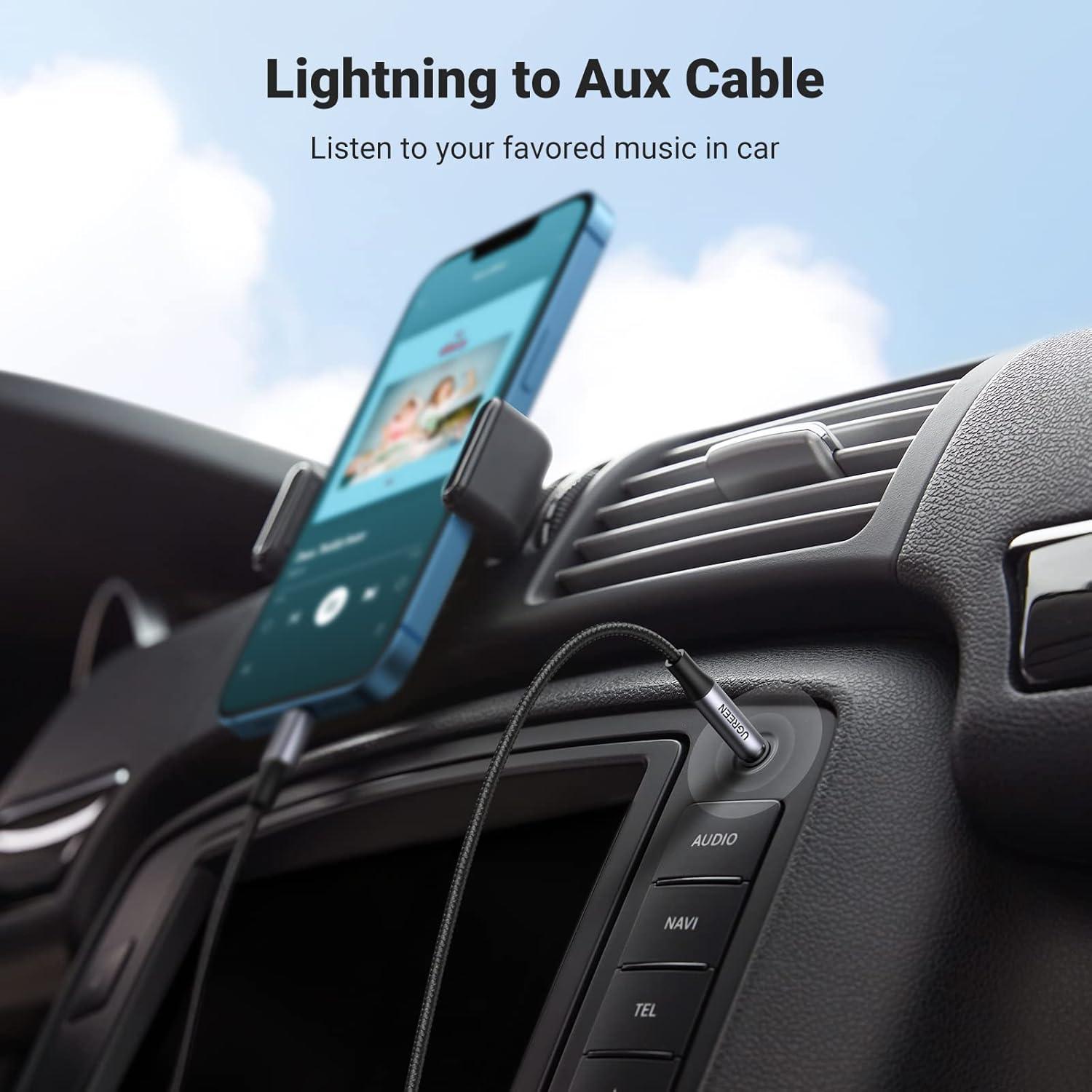 Cable Aux UGREEN Lightning a 3.5mm 1m para iPhone