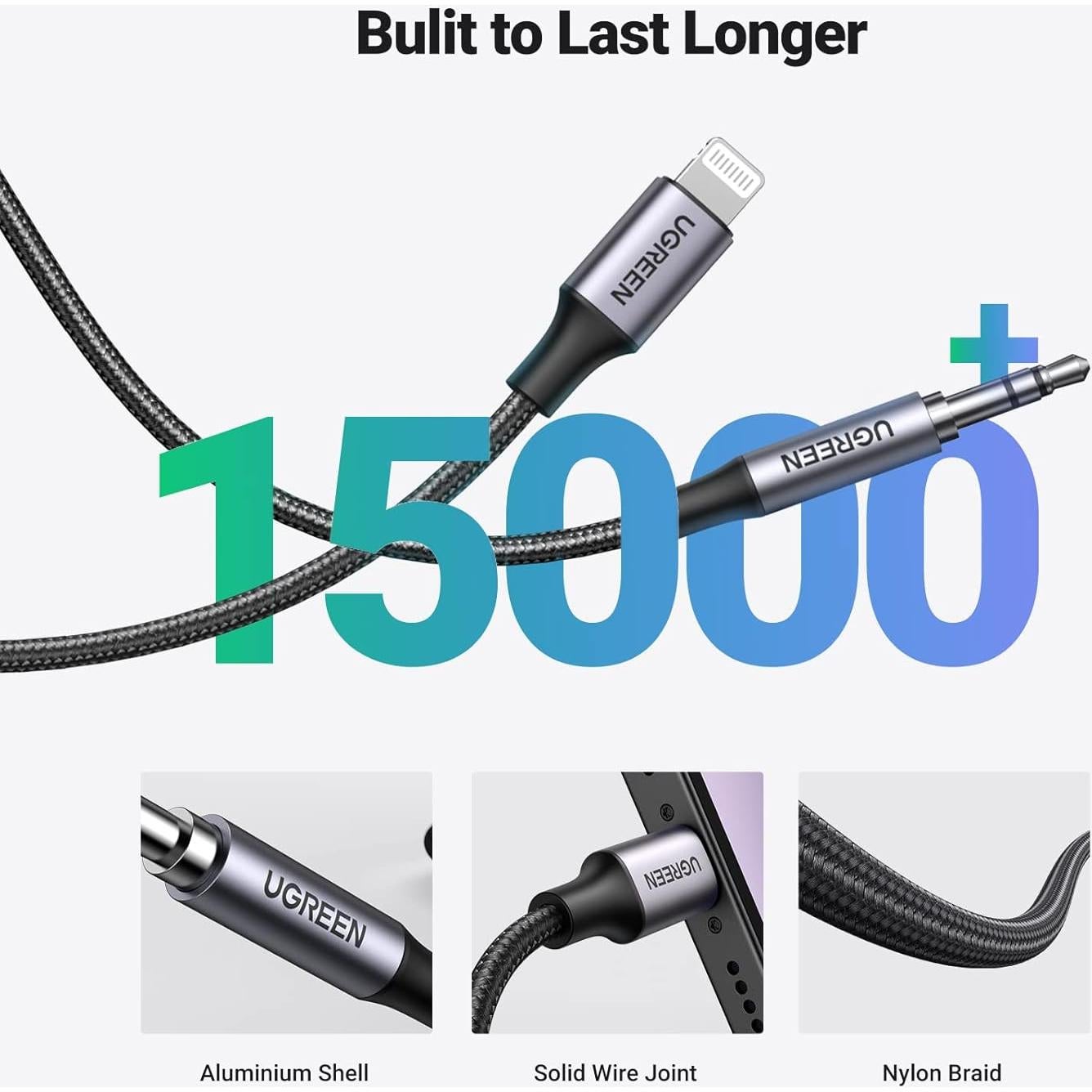 Cable Aux UGREEN Lightning a 3.5mm 1m para iPhone