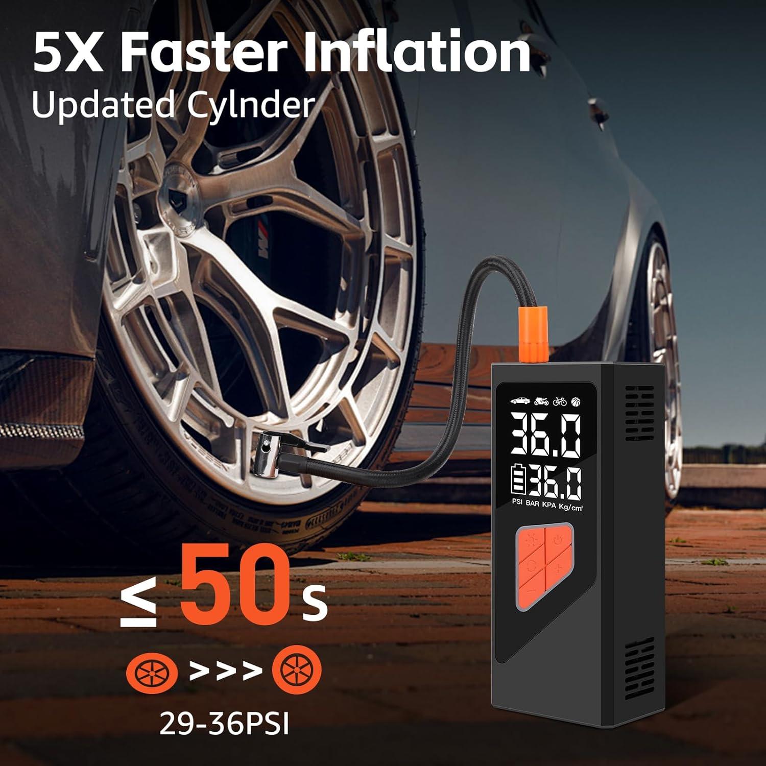 Compresor de Aire Portátil KanYool 150 PSI Bomba Eléctrica 12V