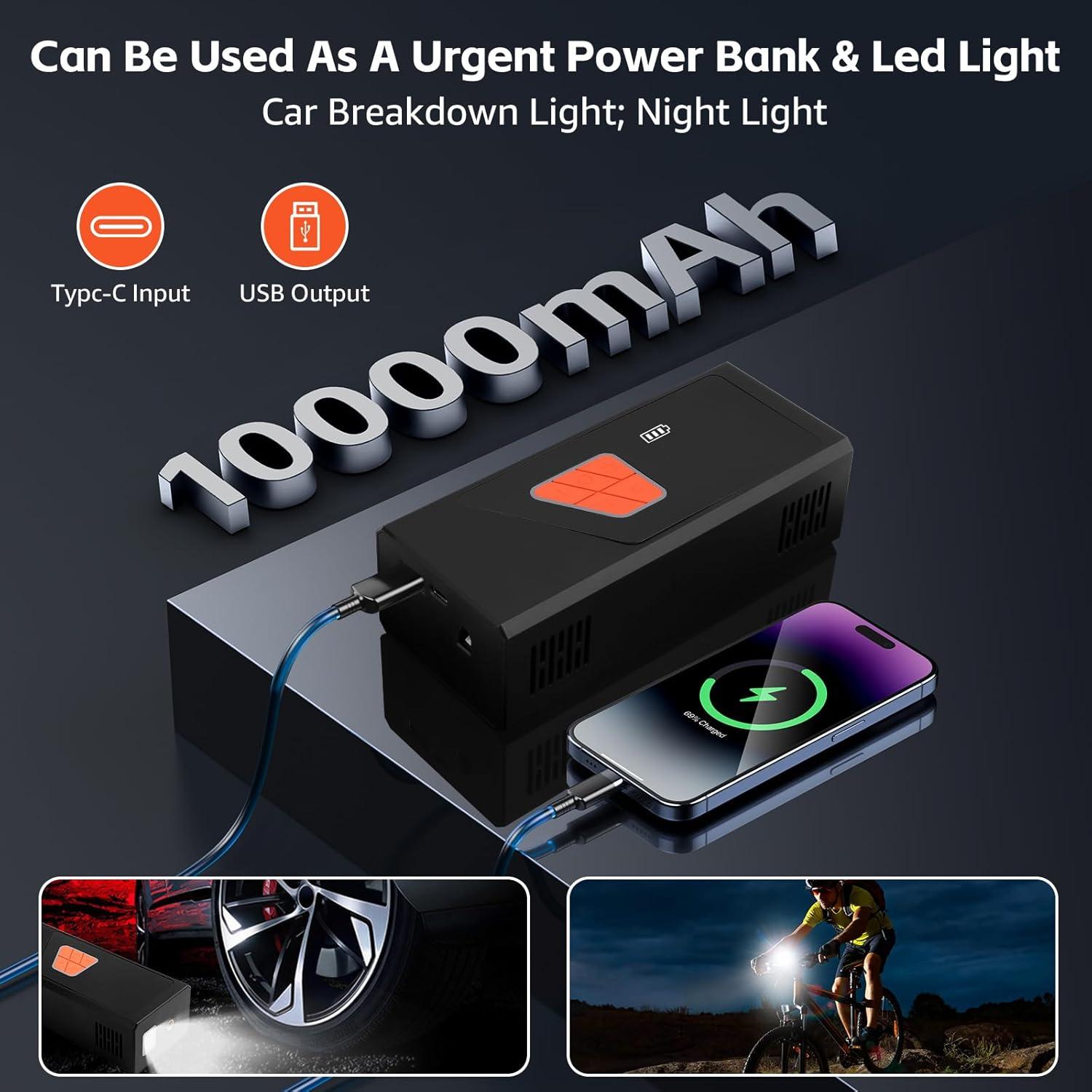 Compresor de Aire Portátil KanYool 150 PSI Bomba Eléctrica 12V