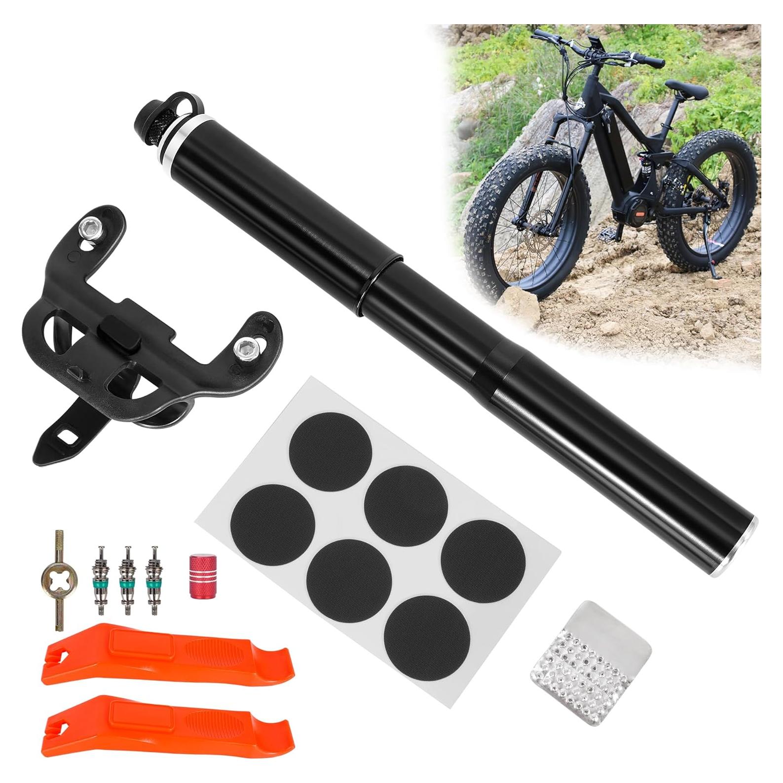 Bomba de Bicicleta RUTU Portátil 120 PSI Aluminio Doble Válvula