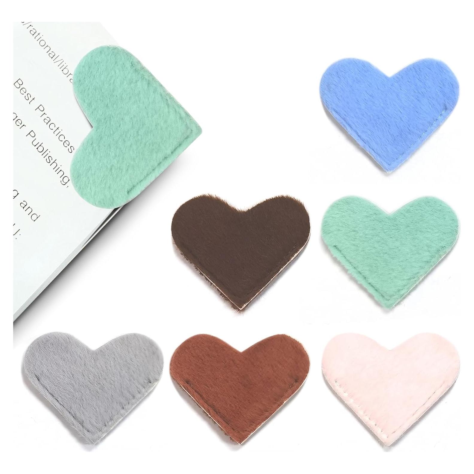 Marcadores de Corazón de Cuero Winjeto 6 Piezas 6x5cm