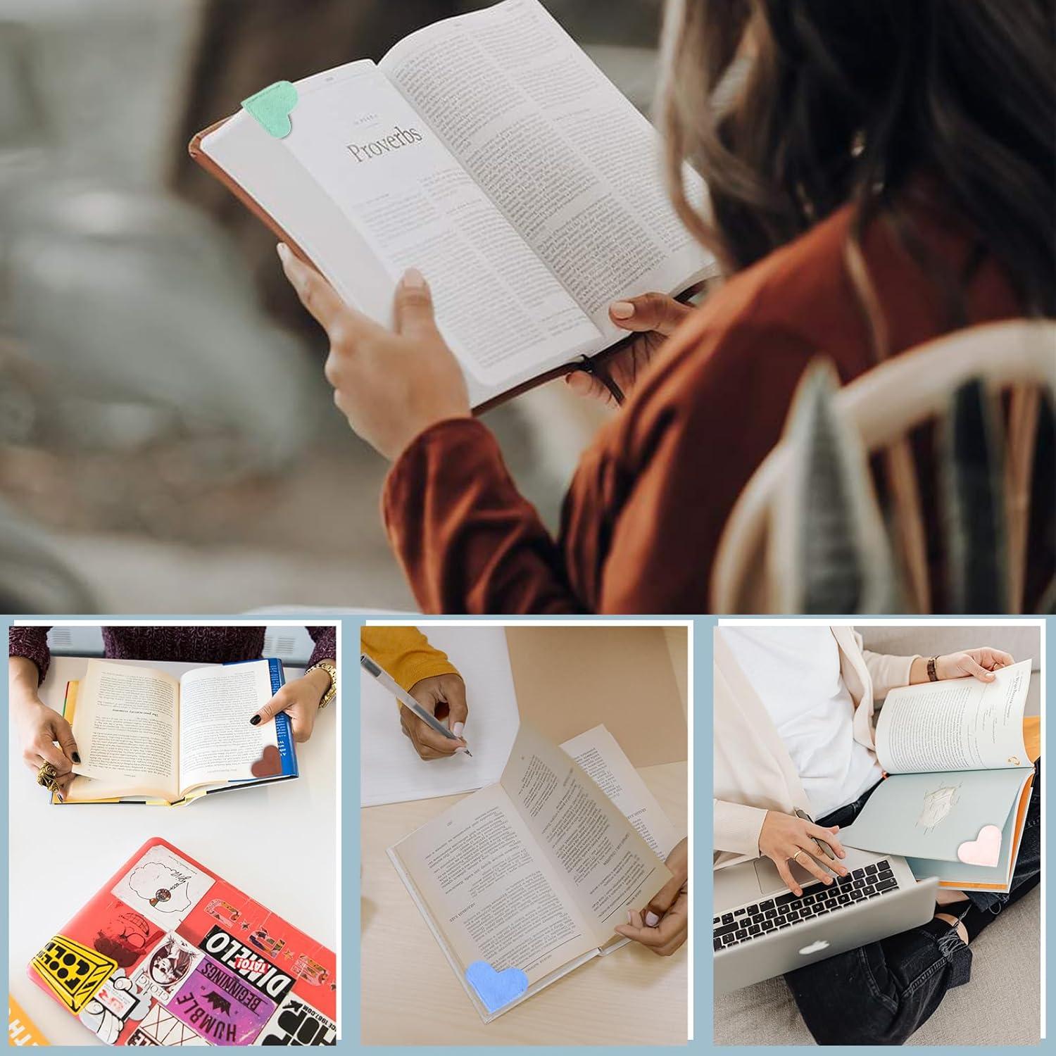 Marcadores de Corazón de Cuero Winjeto 6 Piezas 6x5cm