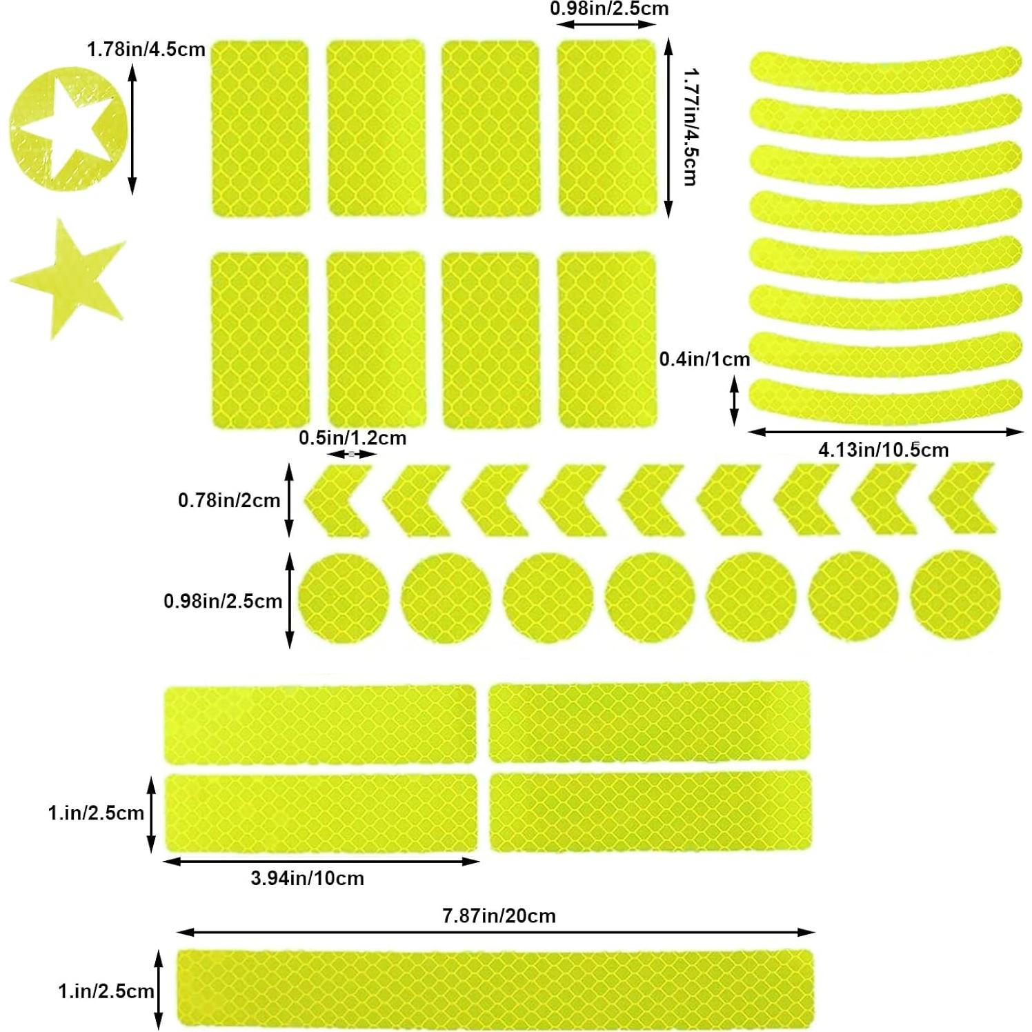 42 Calcomanías Reflectantes DXMWWTP para Seguridad Nocturna
