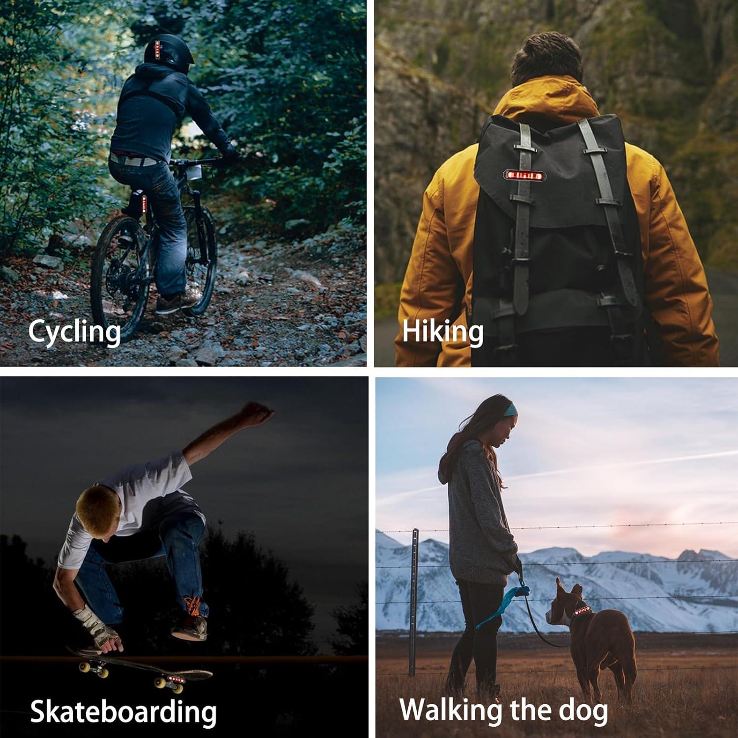 Luz Trasera de Bicicleta Hilngav Z6 Recargable USB-C 6 Pack