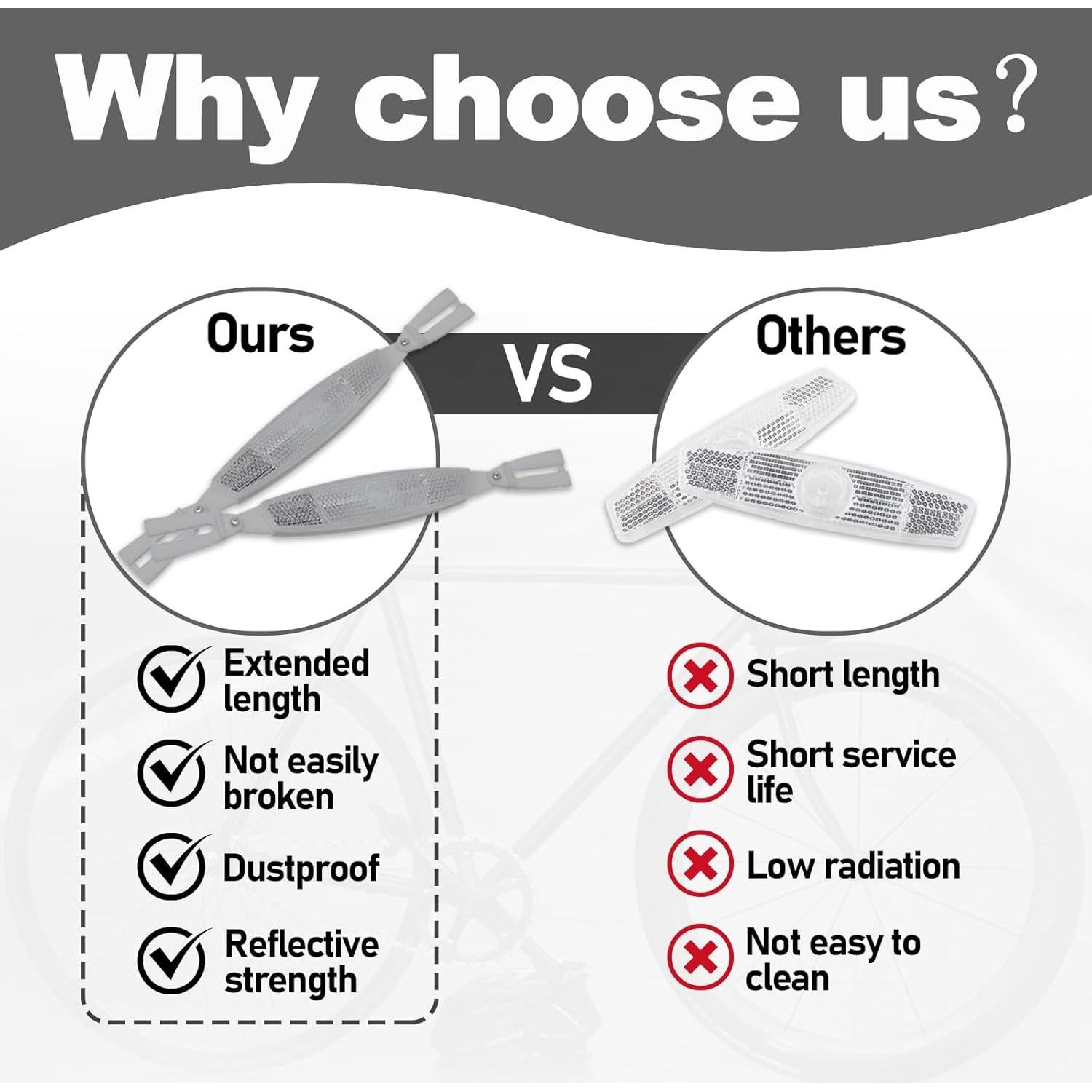 Reflectores de Rueda de Bicicleta Wshxjzyay - Paquete de 4