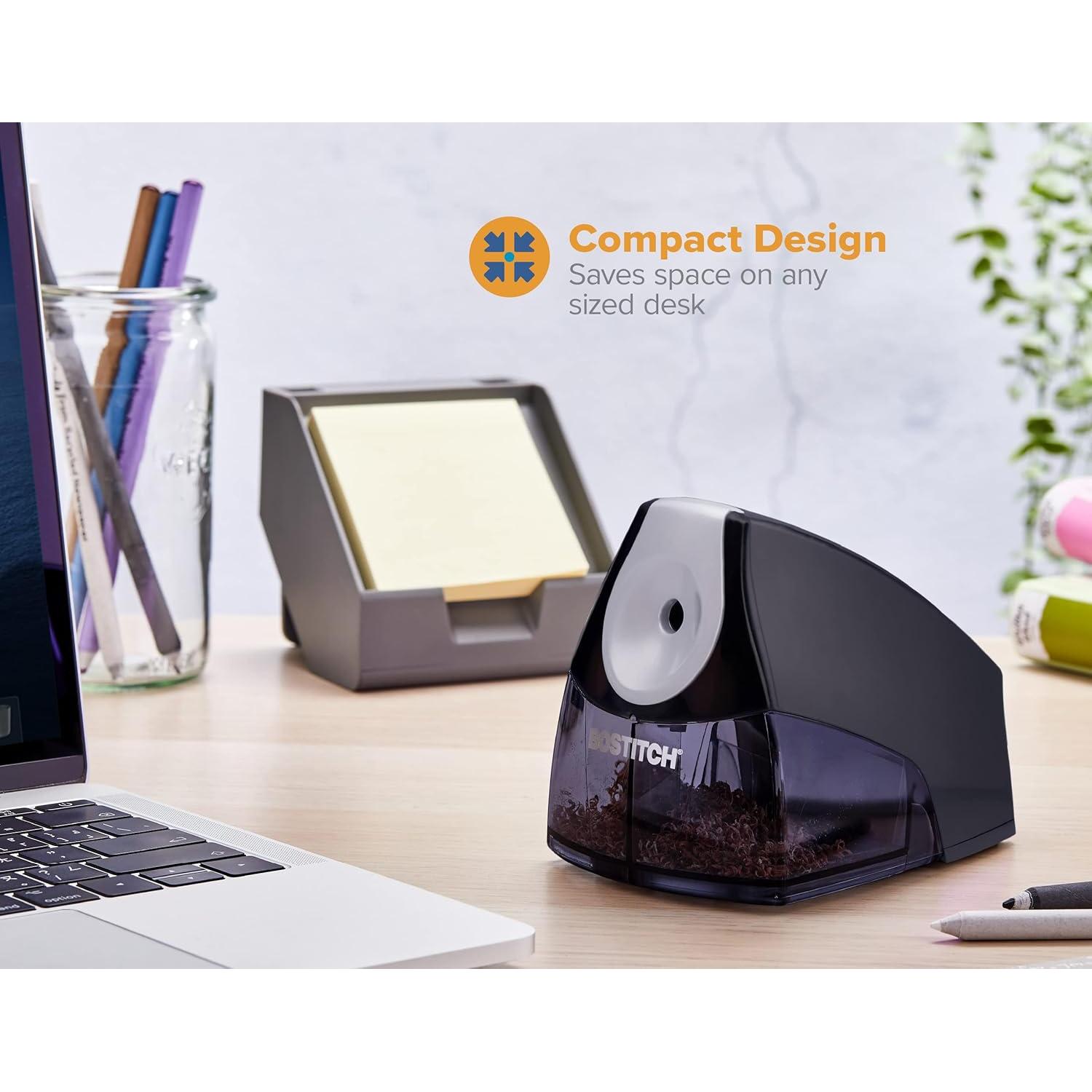 Afilador Eléctrico de Lápices Bostitch Office Negro 380g