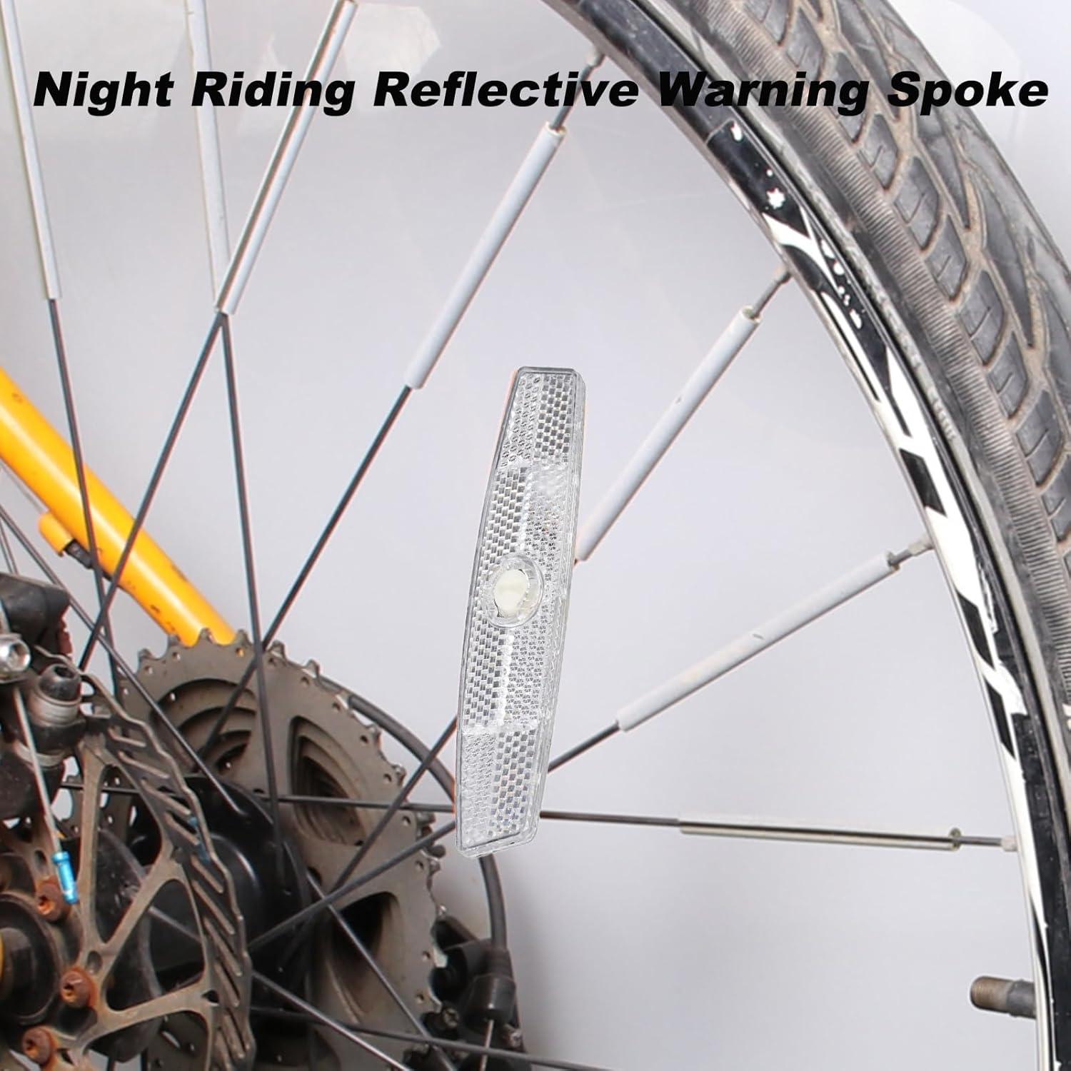 Paquete de 2 Reflectores de Rueda de Bicicleta FarBoat 11.43 cm Blanco