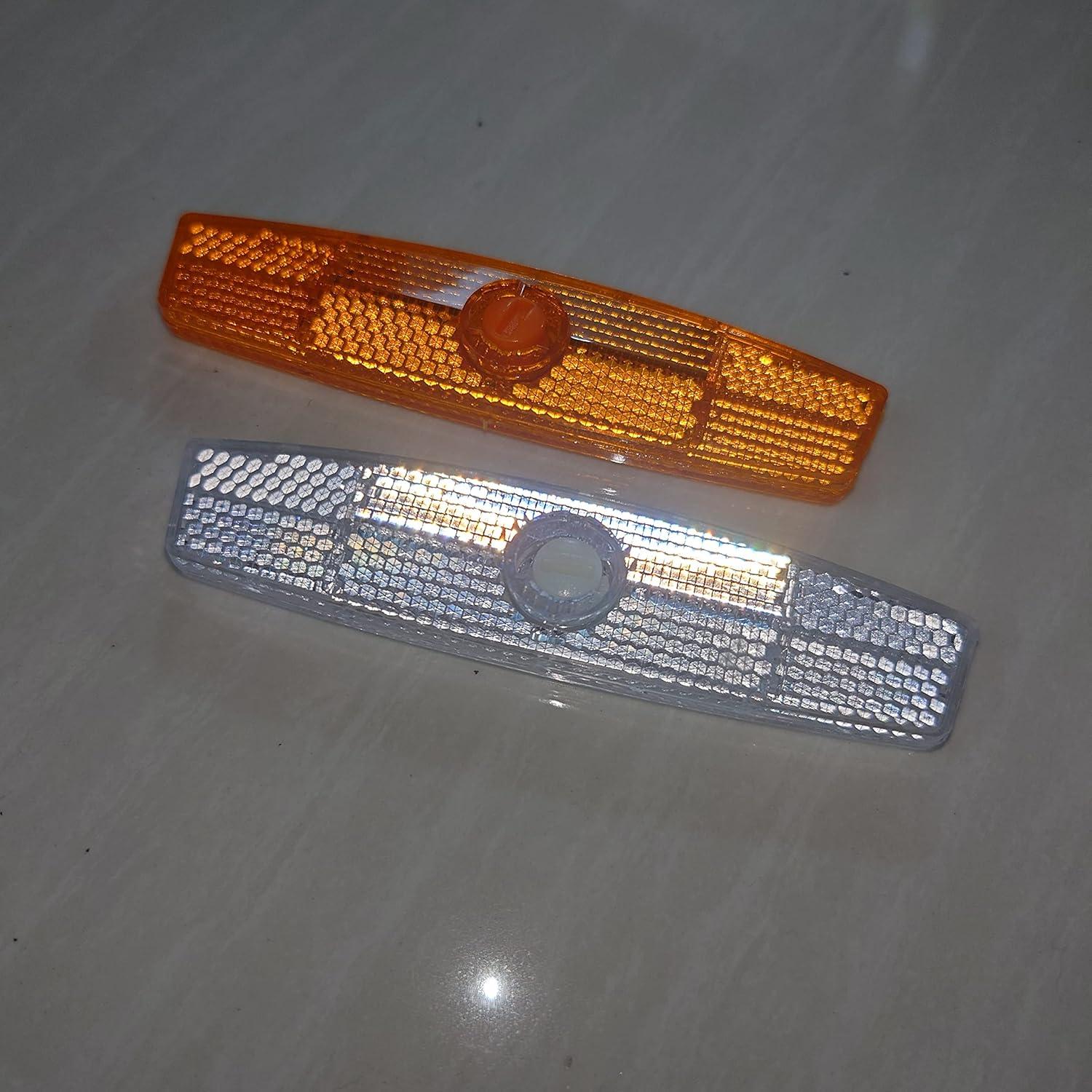 Paquete de 2 Reflectores de Rueda de Bicicleta FarBoat 11.43 cm Blanco