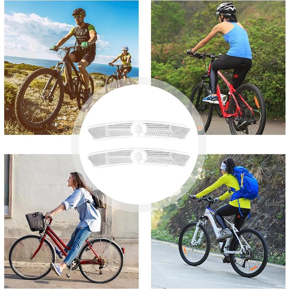 Reflectores de Bicicleta Garneck 10 Piezas Plástico Blanco