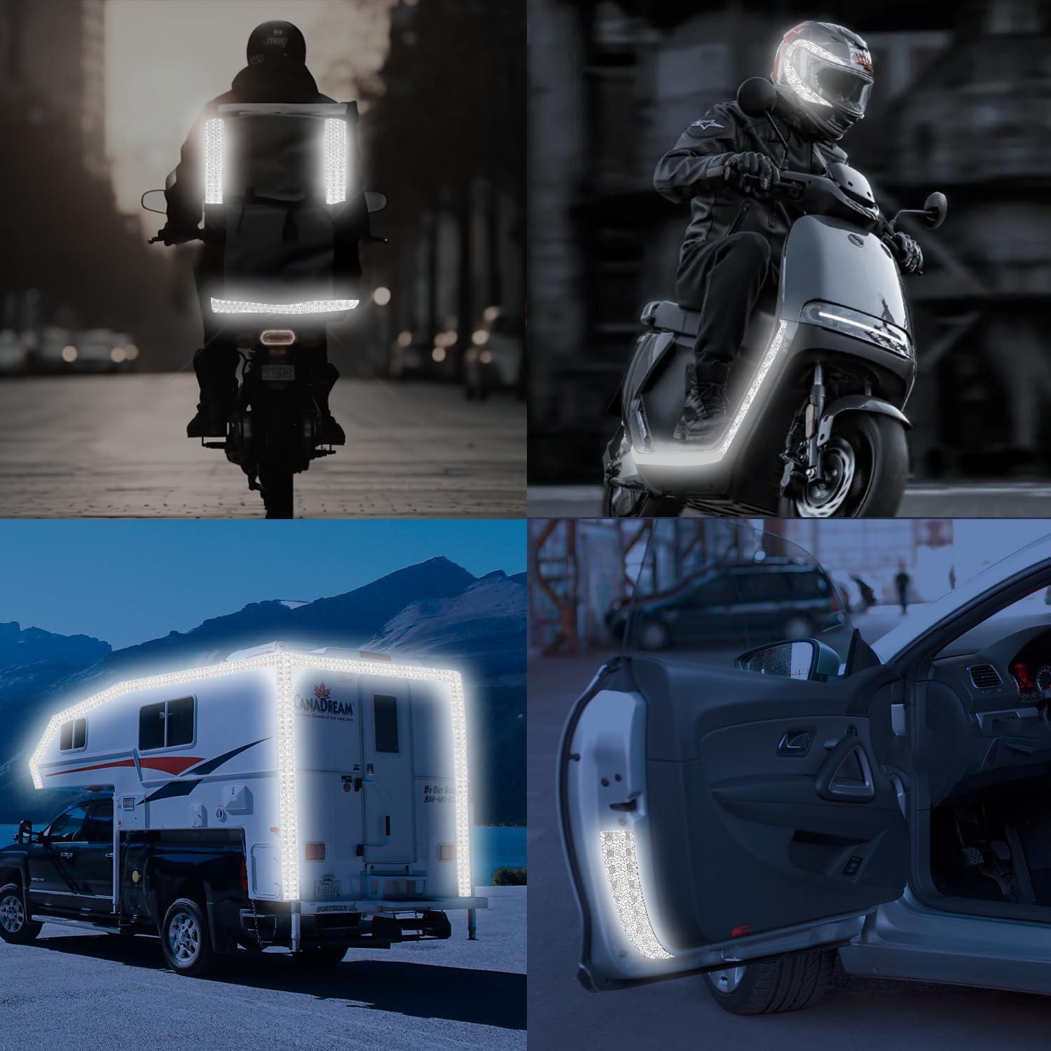 Cinta Reflectante WENFUMUSIC 5cm x 12.2m Blanca Impermeable