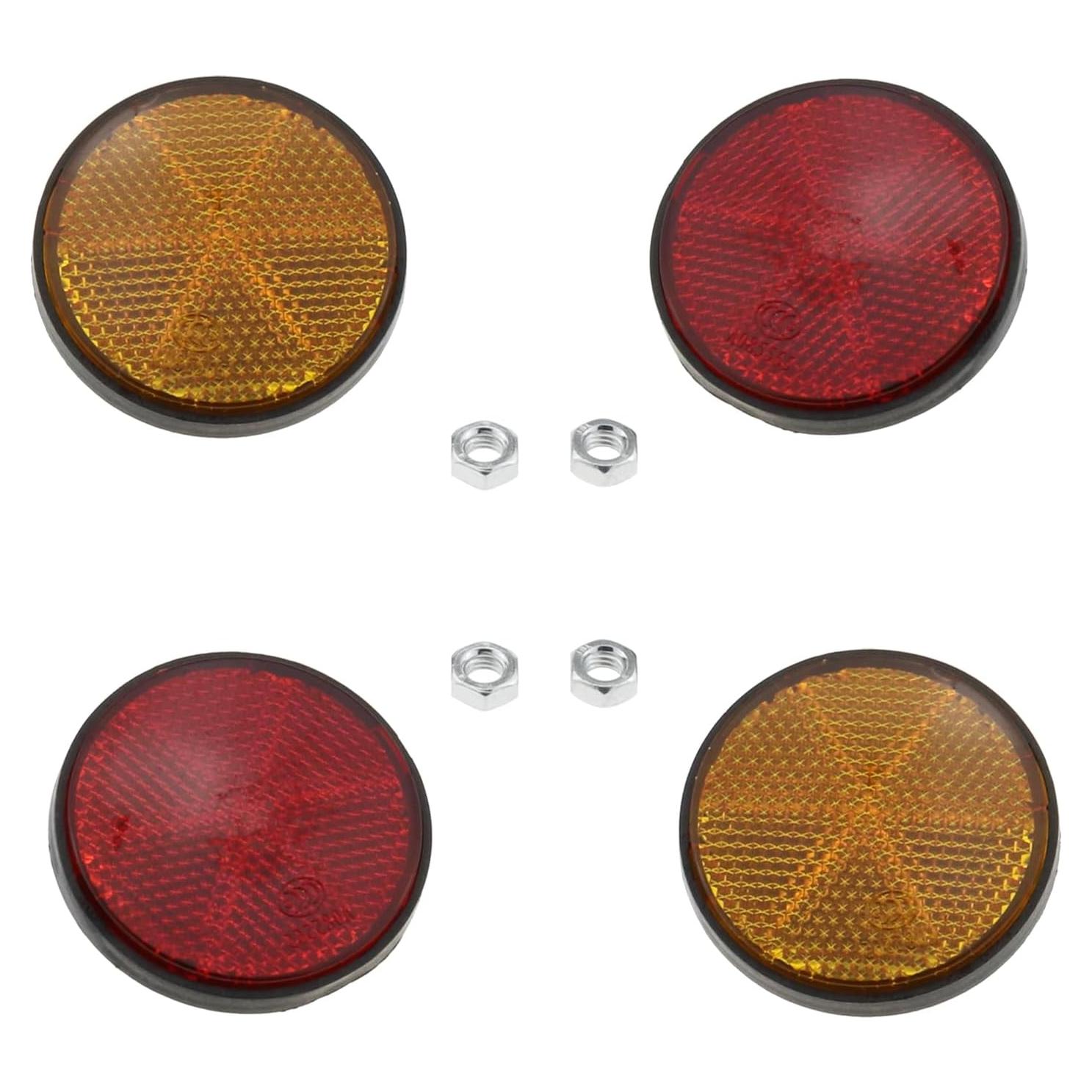 Reflectores de Advertencia DGZZI 4PCS 56mm Rojo Naranja