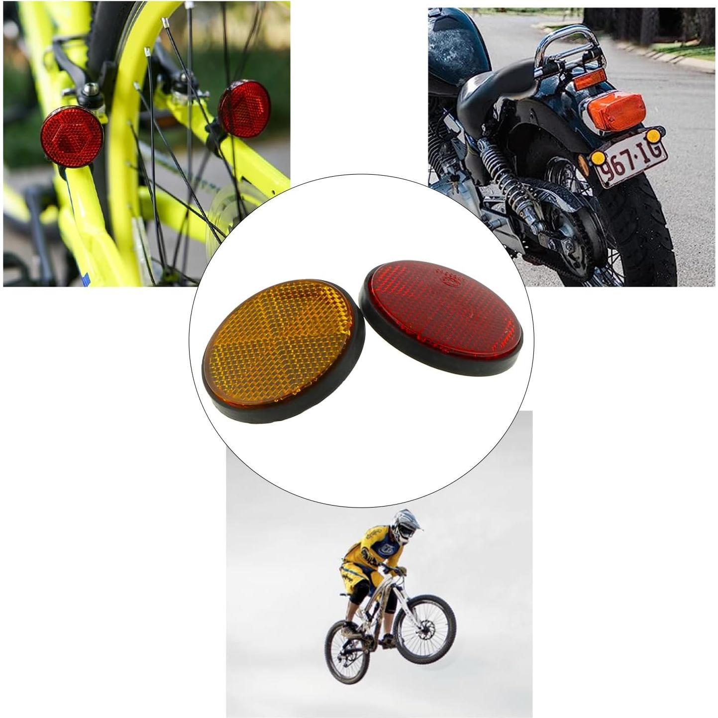 Reflectores de Advertencia DGZZI 4PCS 56mm Rojo Naranja