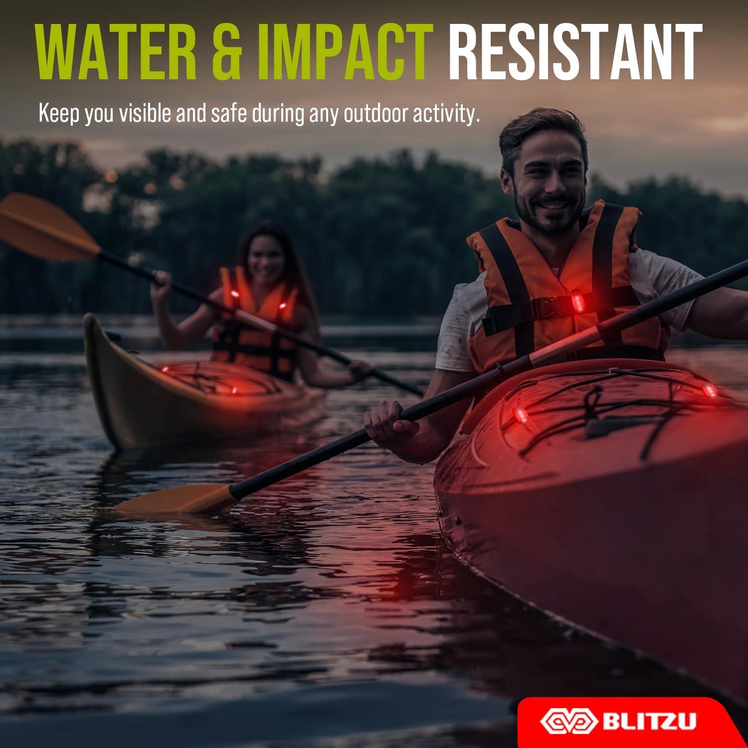 Paquete de 4 Luces LED de Seguridad BLITZU, Alta Visibilidad