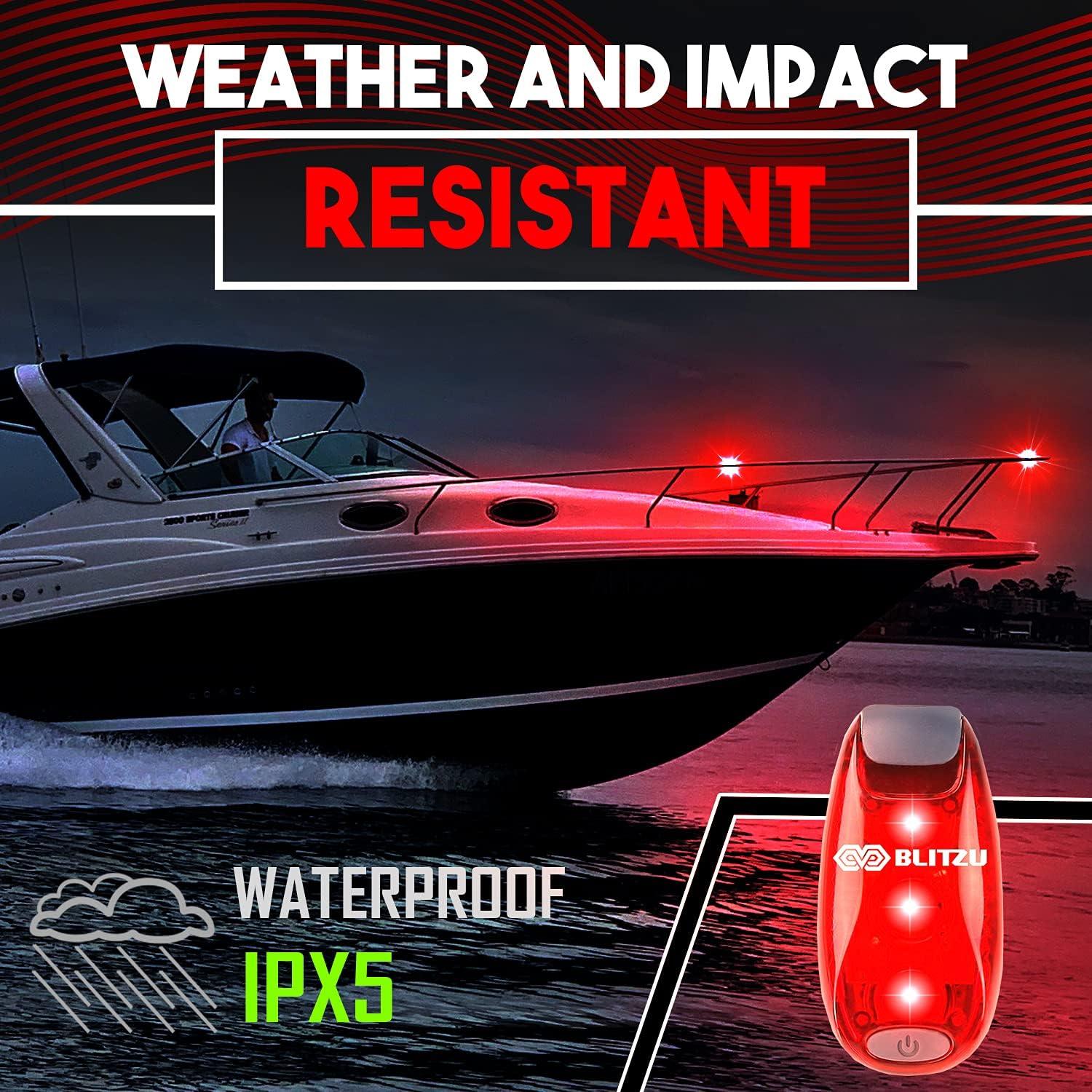 Paquete de 4 Luces LED de Seguridad BLITZU, Alta Visibilidad