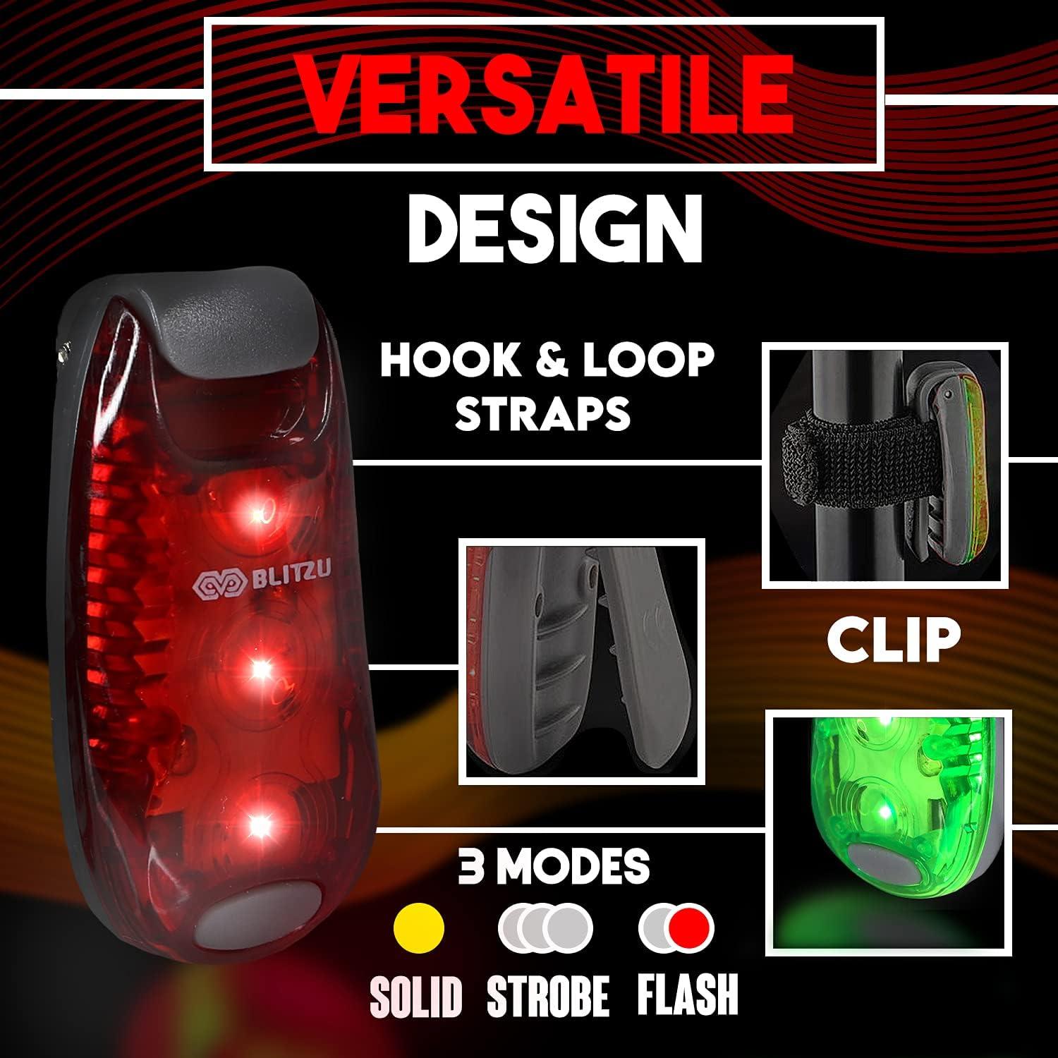 Paquete de 4 Luces LED de Seguridad BLITZU, Alta Visibilidad