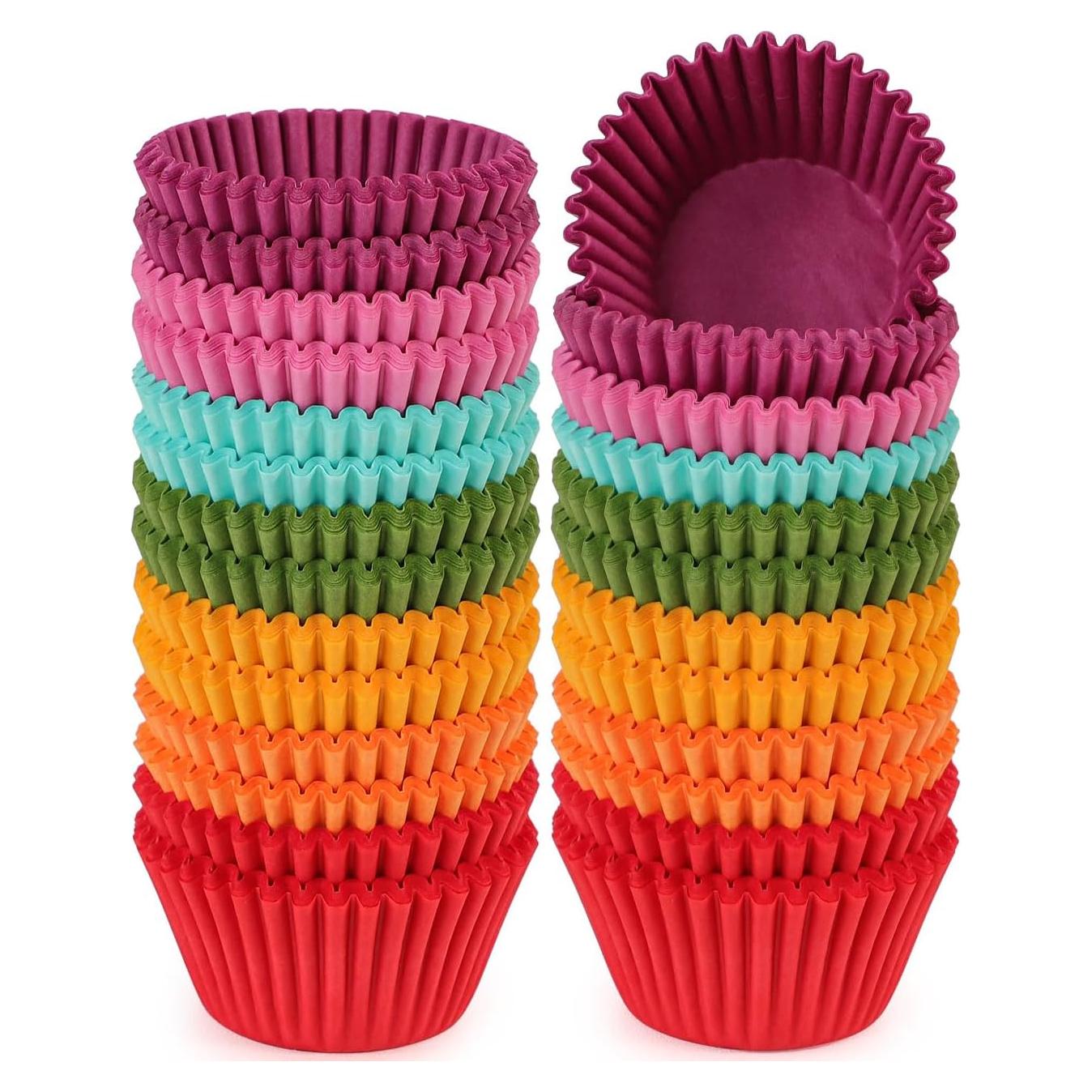 Moldes para Cupcakes Mini Caperci 350 Cuentas a Prueba de Grasa