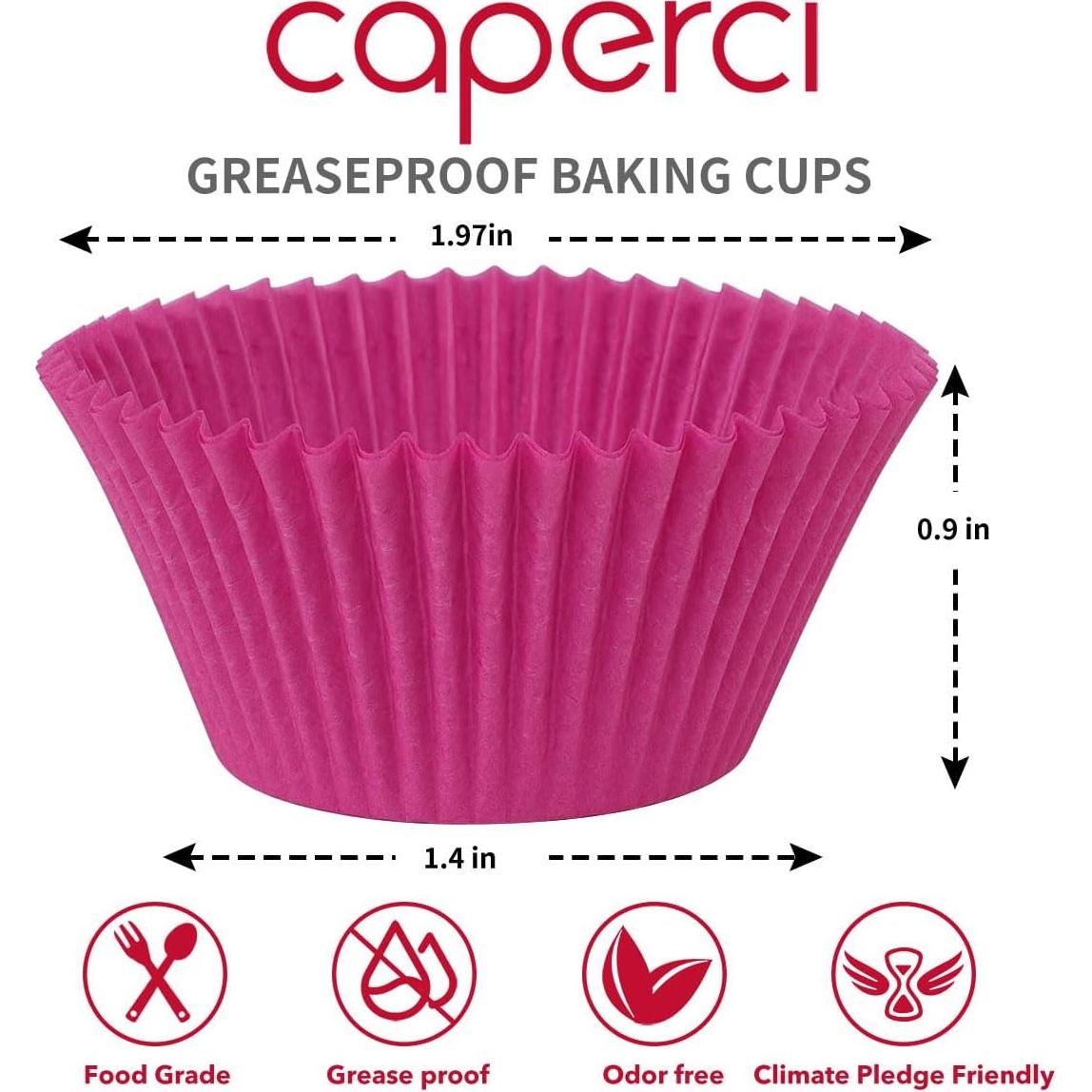 Moldes para Cupcakes Mini Caperci 350 Cuentas a Prueba de Grasa