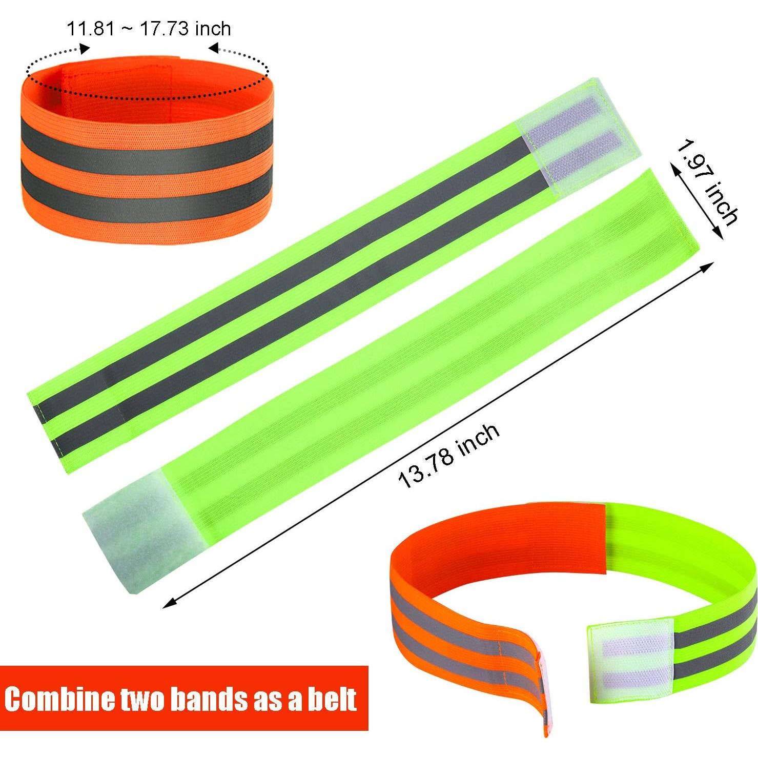 16 Bandas Reflectantes Gejoy para Correr y Caminar de Noche