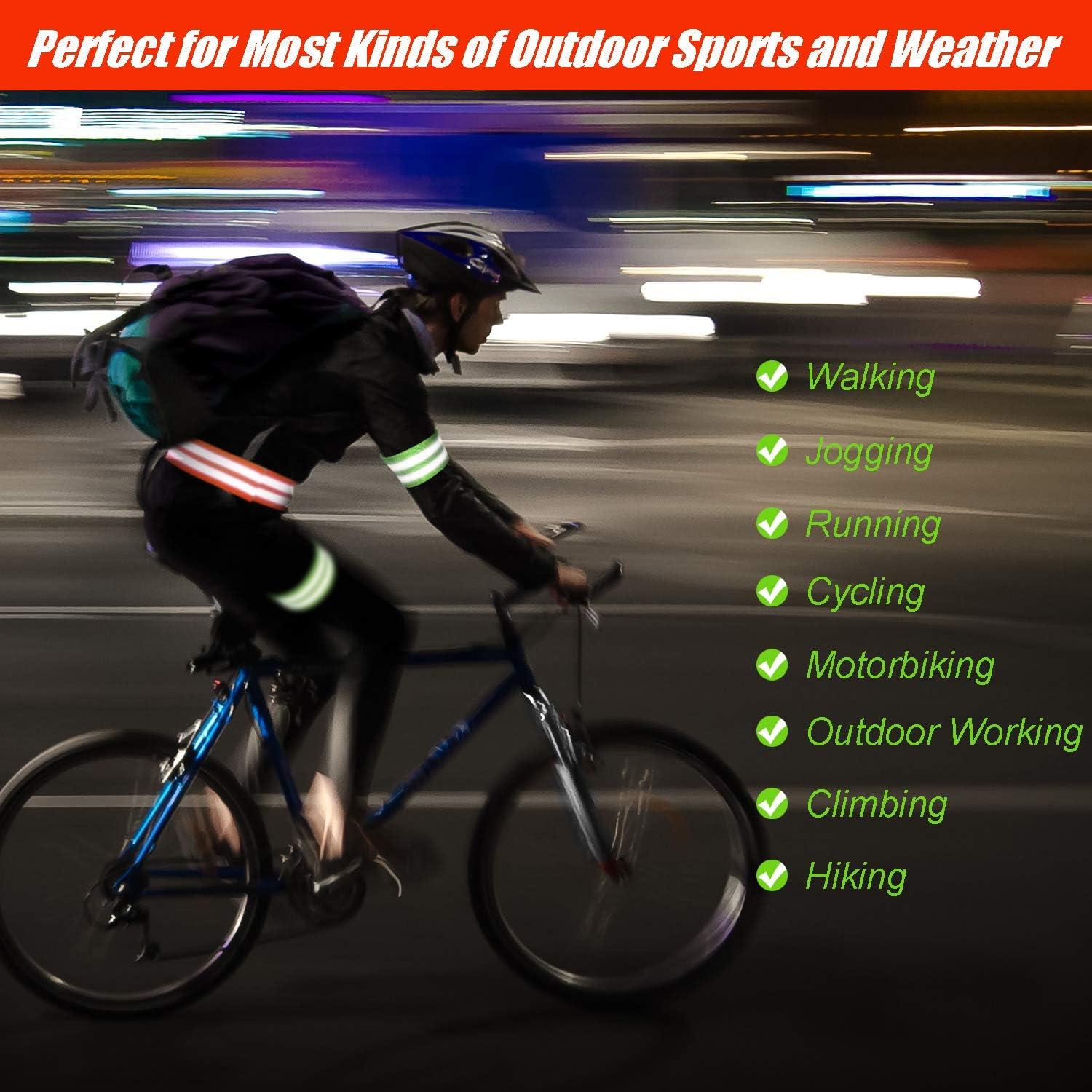 16 Bandas Reflectantes Gejoy para Correr y Caminar de Noche