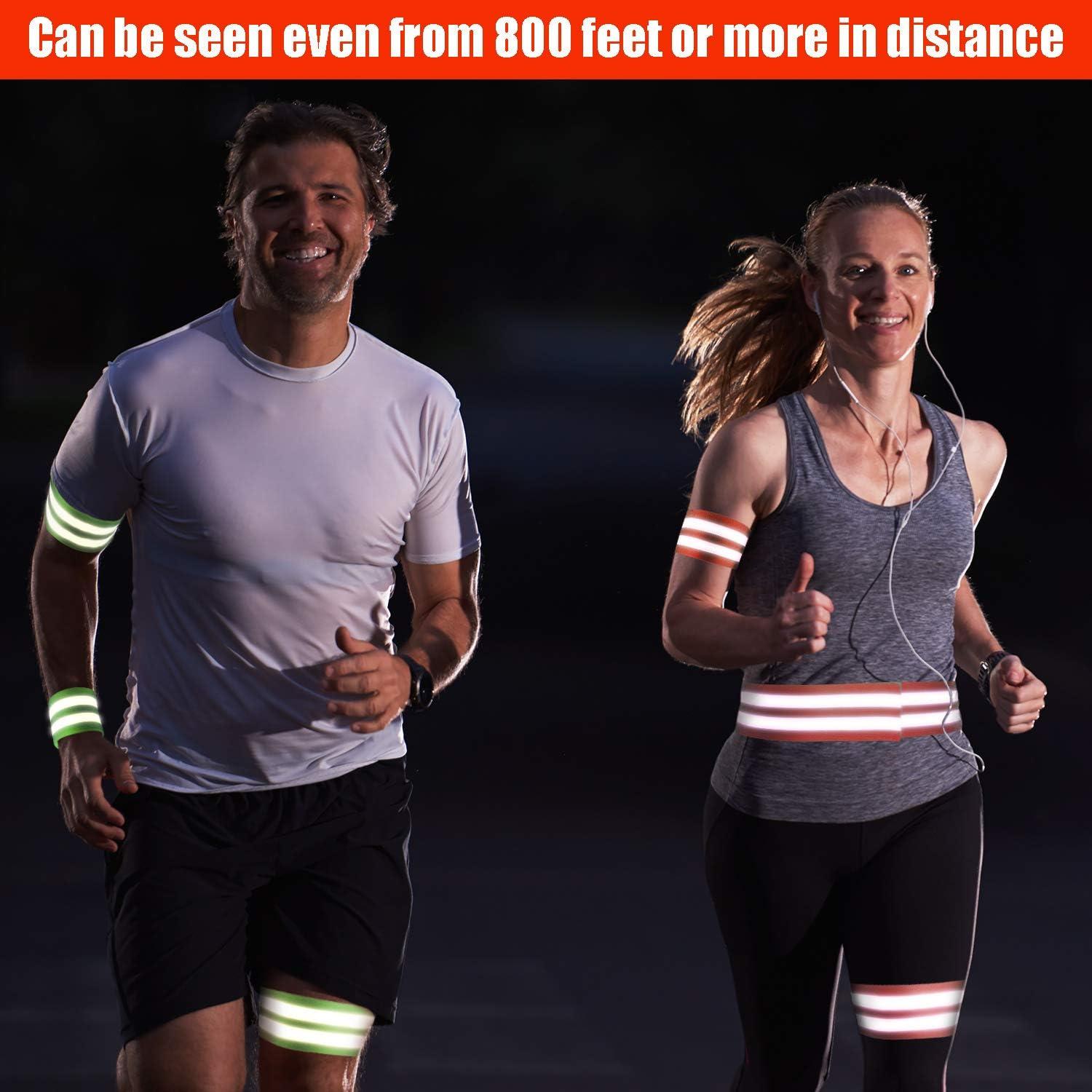 16 Bandas Reflectantes Gejoy para Correr y Caminar de Noche
