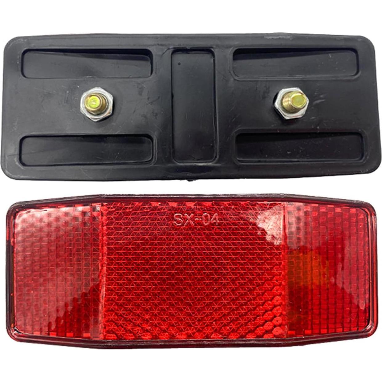 Reflector Rojo PZRT para Portaequipajes de Bicicleta 98x39mm