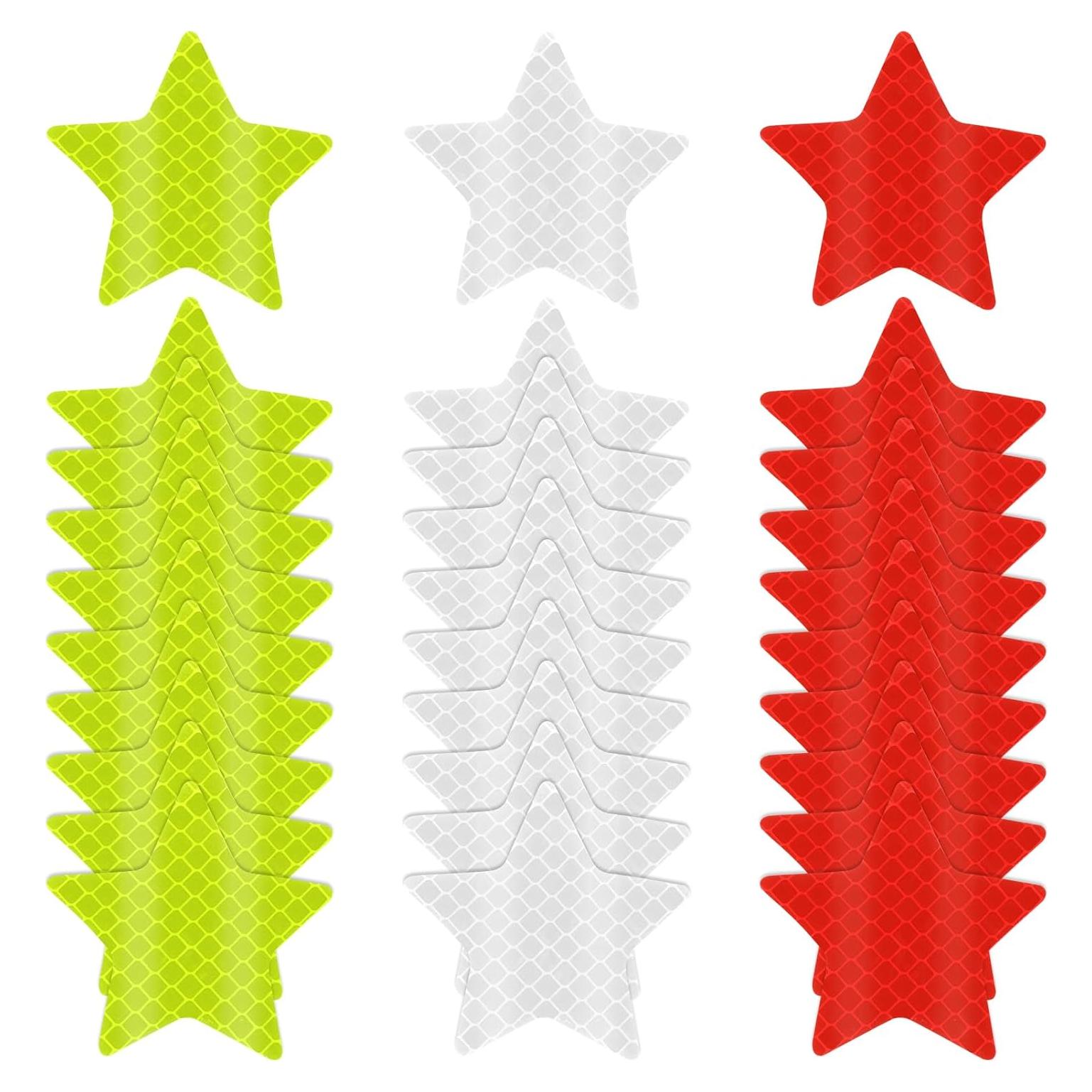 30 Calcomanías Reflectantes Estrella Abeillo - 6 cm