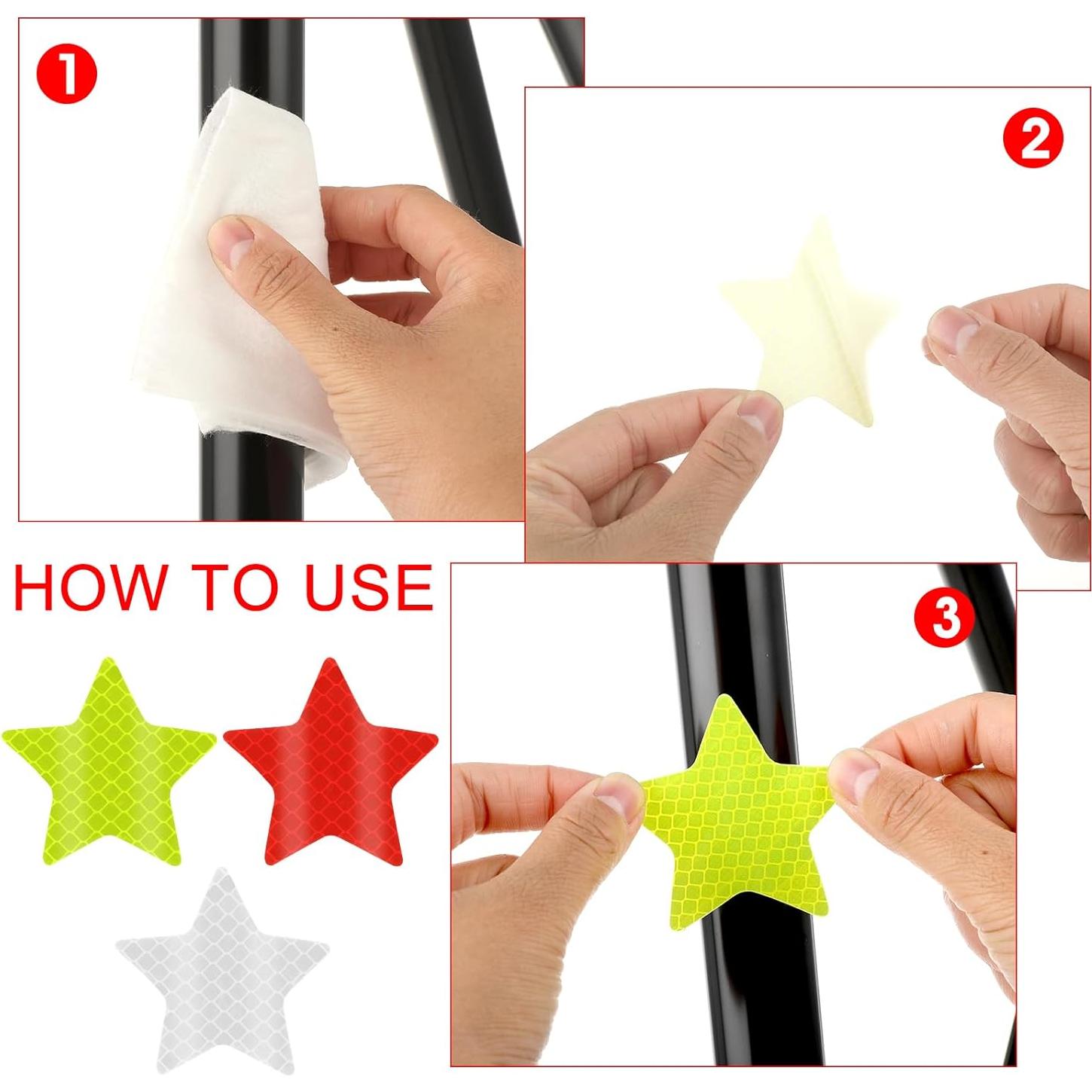 30 Calcomanías Reflectantes Estrella Abeillo - 6 cm