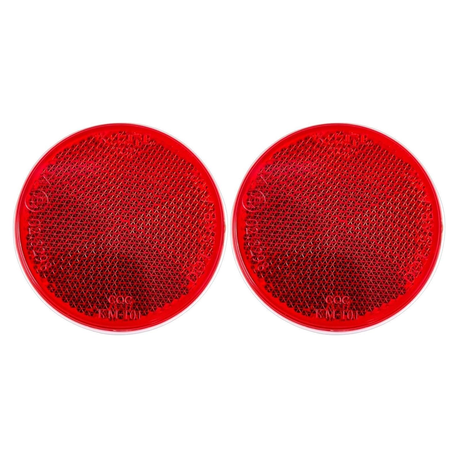 Paquete de 2 Reflectores Redondos 5.6 cm Rojo All Star