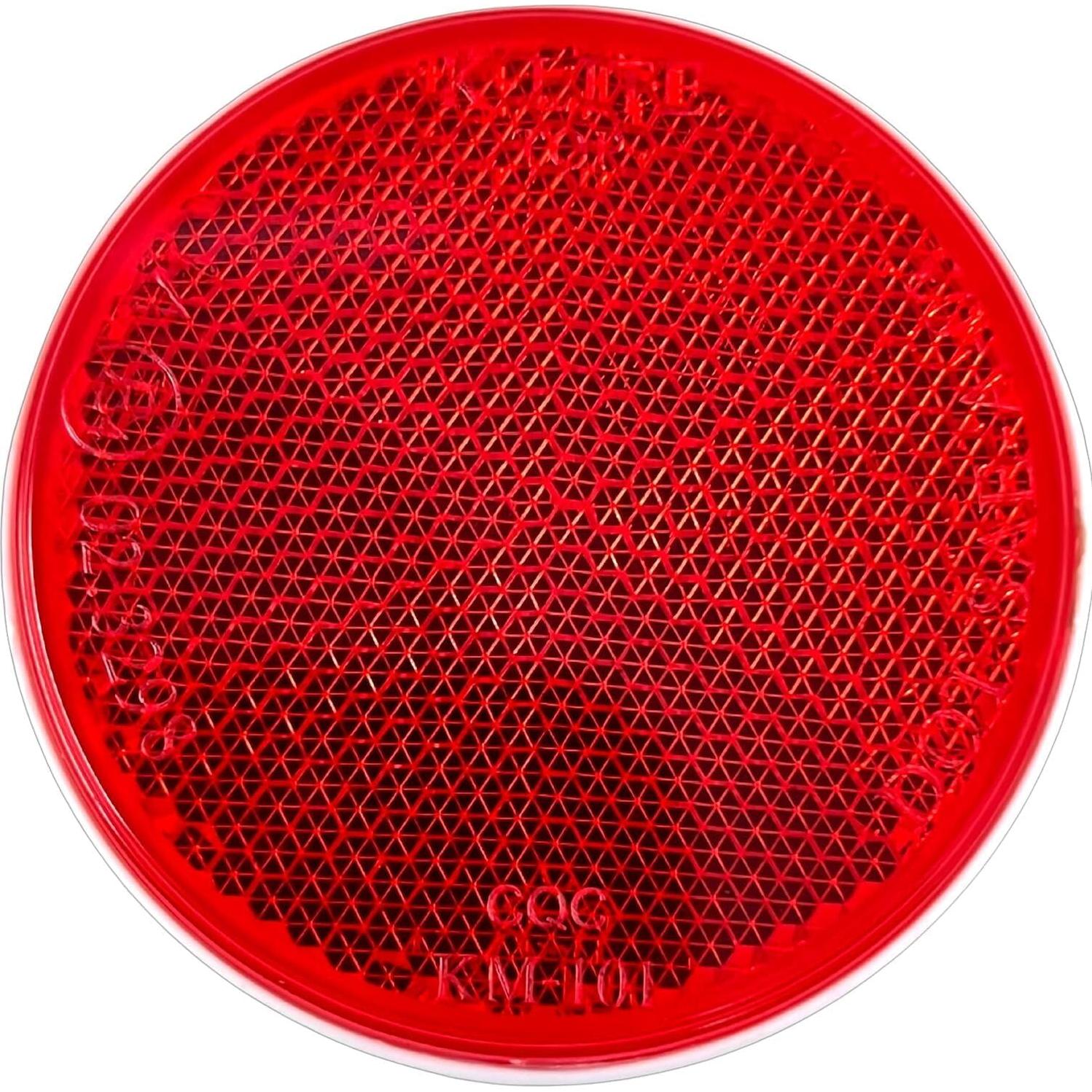 Paquete de 2 Reflectores Redondos 5.6 cm Rojo All Star