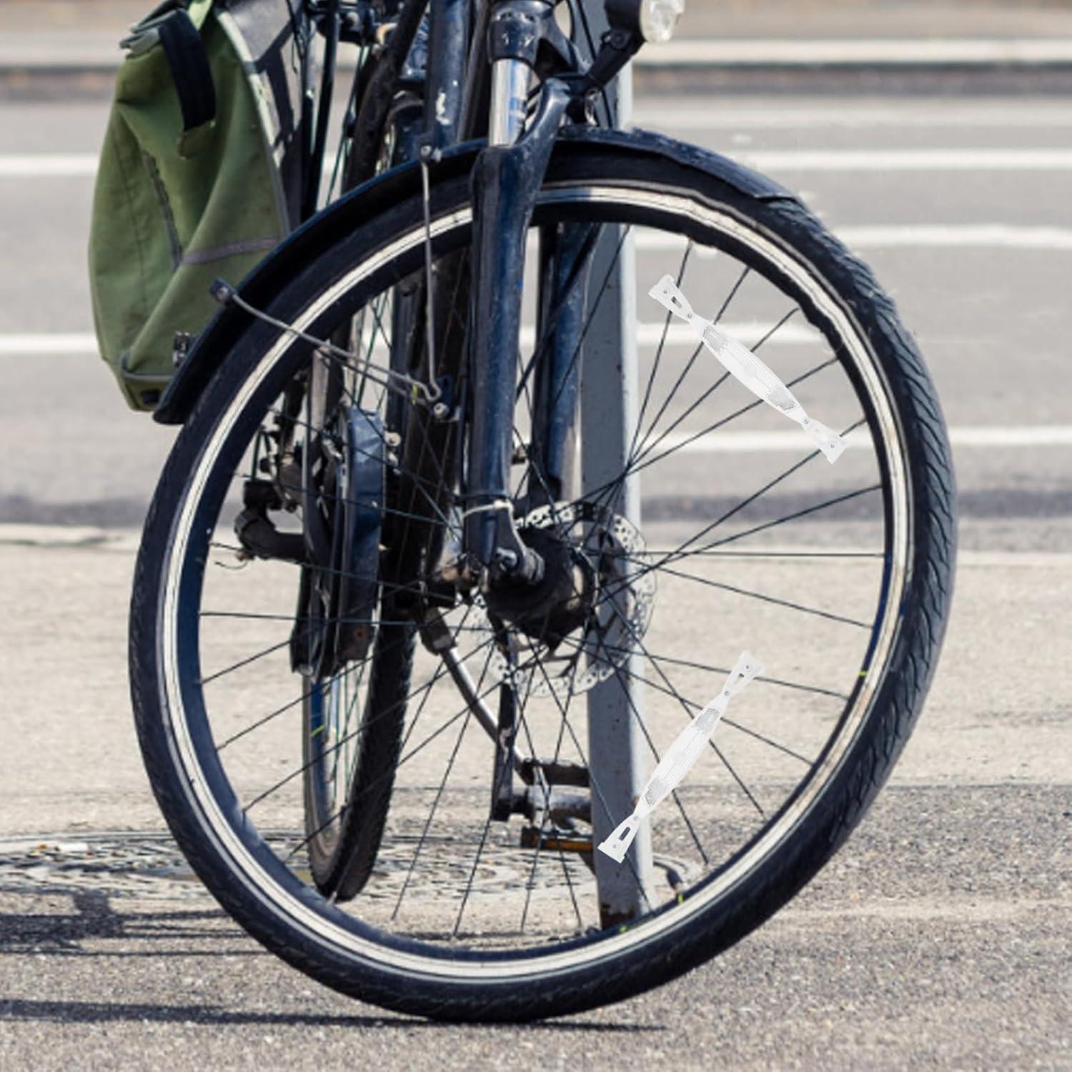 Reflectores de Rueda de Bicicleta Happyyami - Plástico Plateado