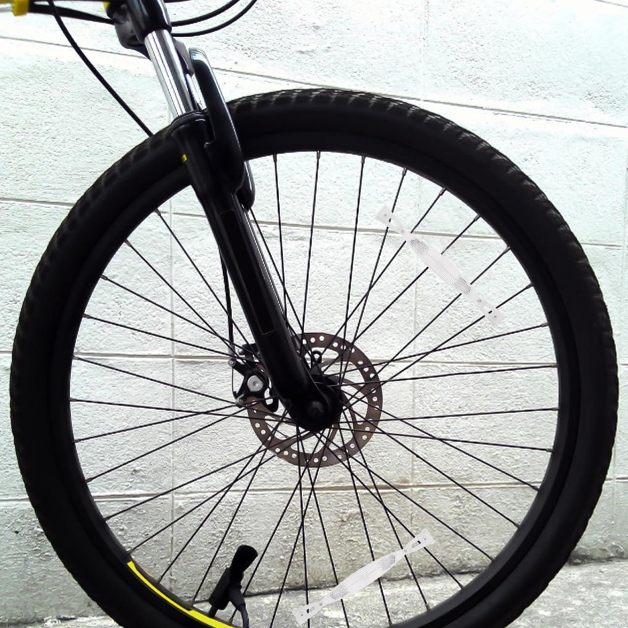 Reflectores de Rueda de Bicicleta Happyyami - Plástico Plateado