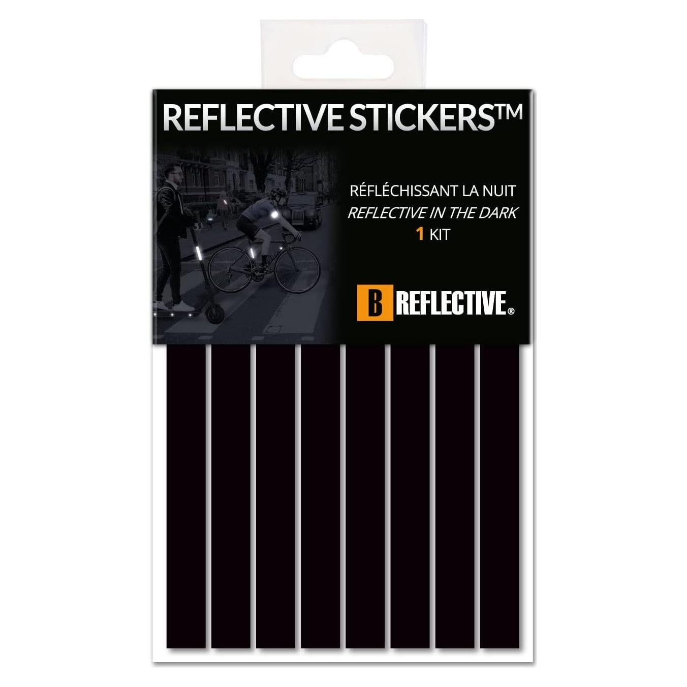 Juego de 8 Calcomanías Reflectantes B REFLECTIVE 1,15cm