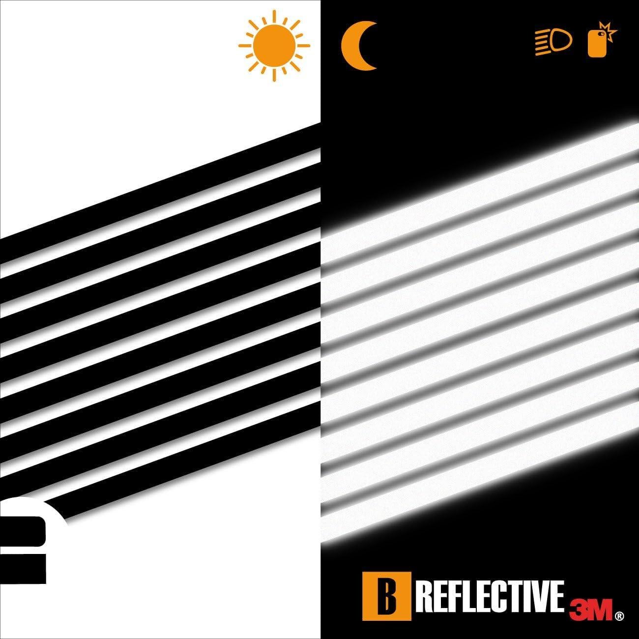 Juego de 8 Calcomanías Reflectantes B REFLECTIVE 1,15cm