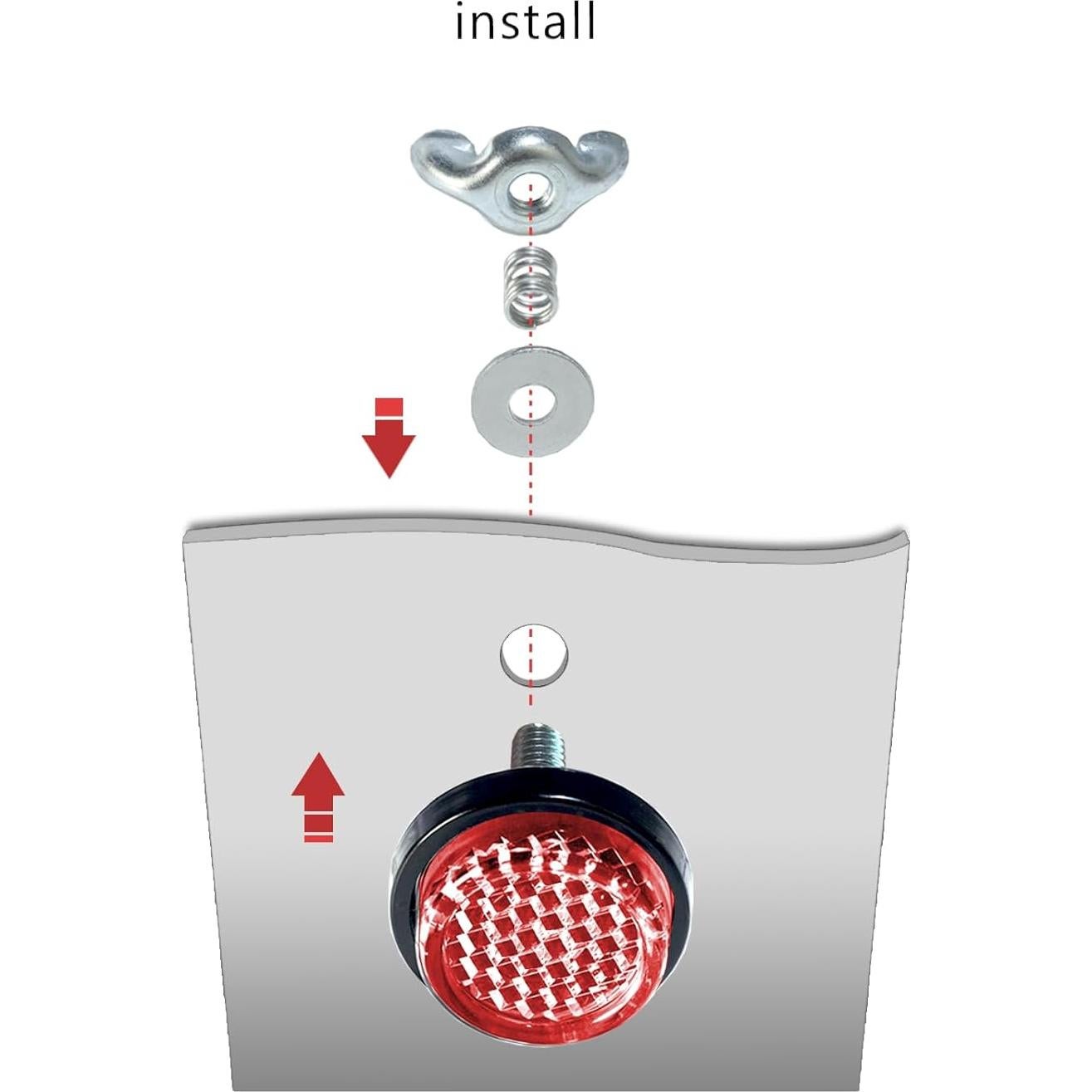 Reflectores Circulares Mini LordandLand Rojos 25mm (6 Piezas)