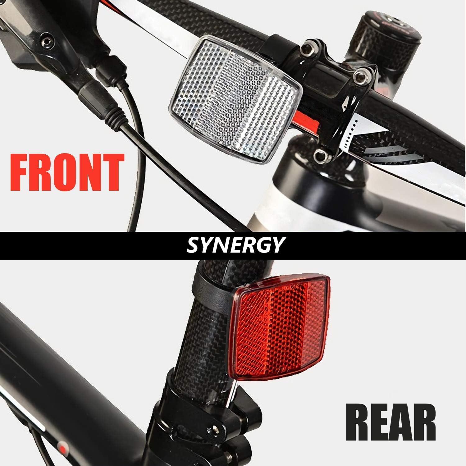 Kit de Reflectores Delanteros y Traseros 6 Pcs SYNERGY para Bicicleta
