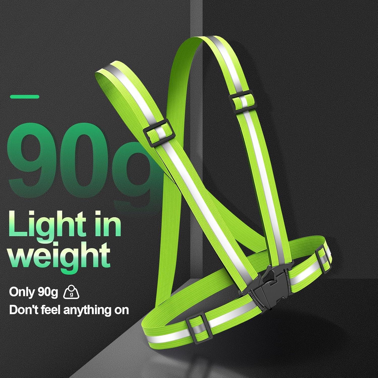 Chaleco Reflectante Ghzaocu Ajustable para Correr y Ciclismo